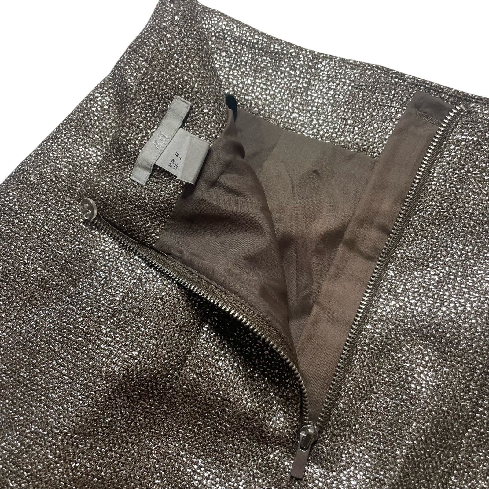H&M NWOT H&M Metallic Skirt Size 28" / US 6 / IT 42 - 8 Thumbnail