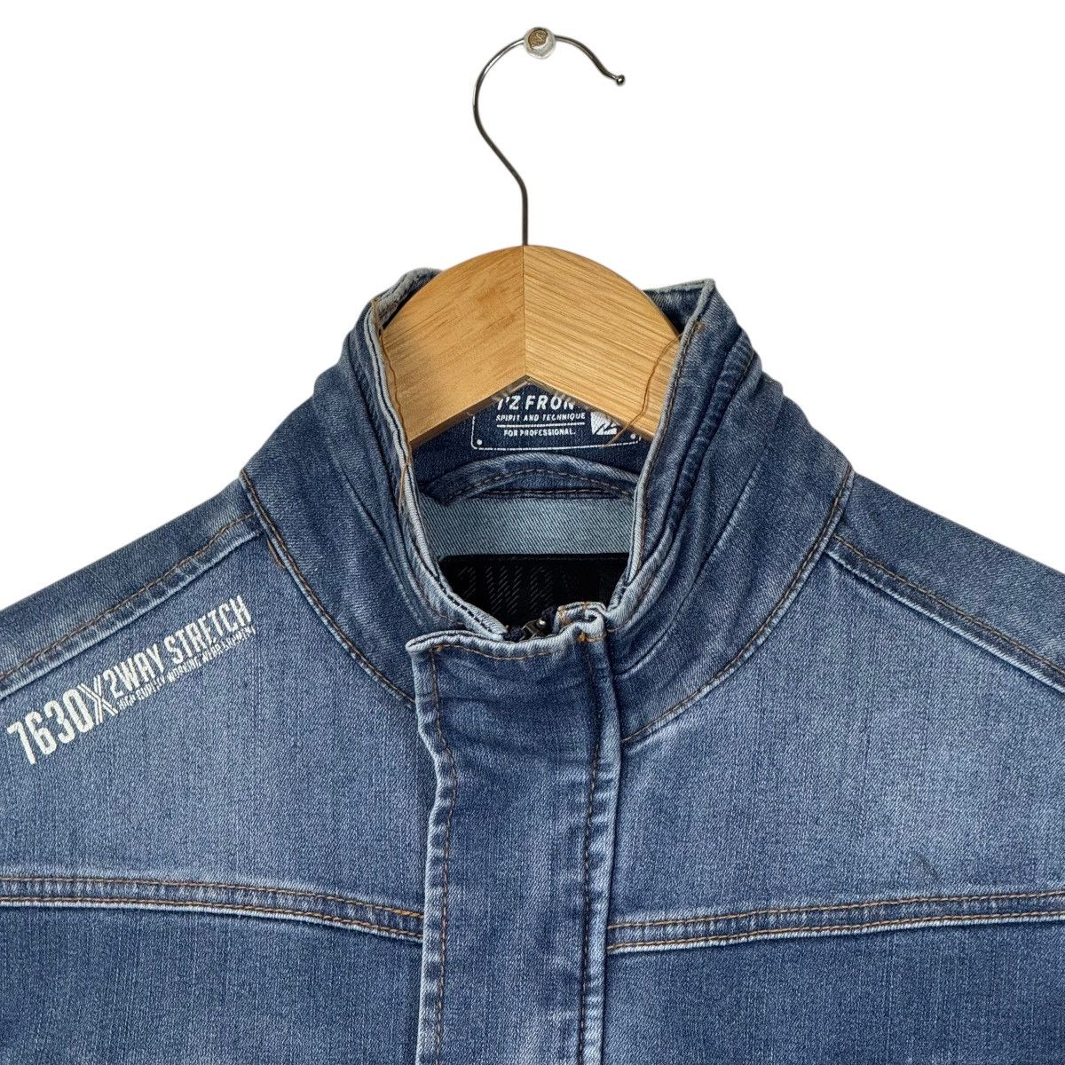 Japanese Brand 2Way Stretch Recycled From Jeans Jacket Size US S / EU 44-46 / 1 - 4 Thumbnail