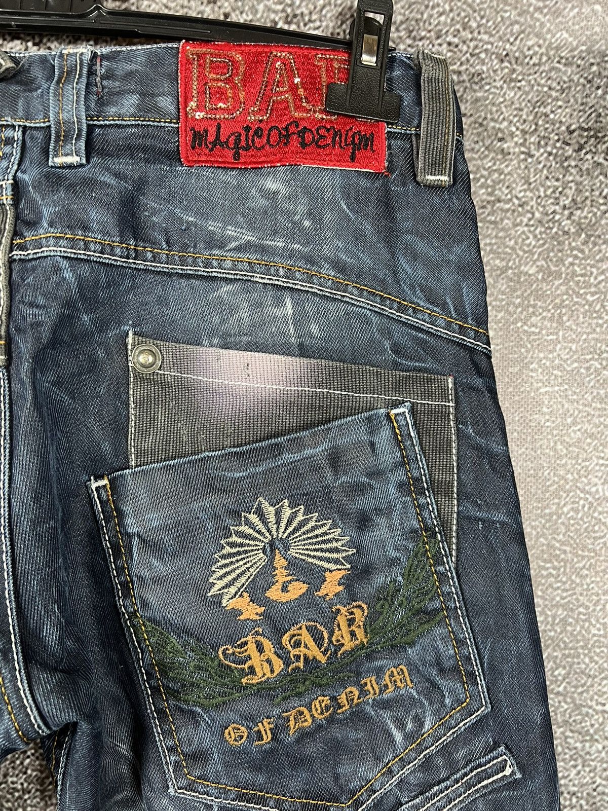 Japanese Brand Bar Magic of Denim Distressed multipocket men’s denim pants Size US 31 - 12 Thumbnail