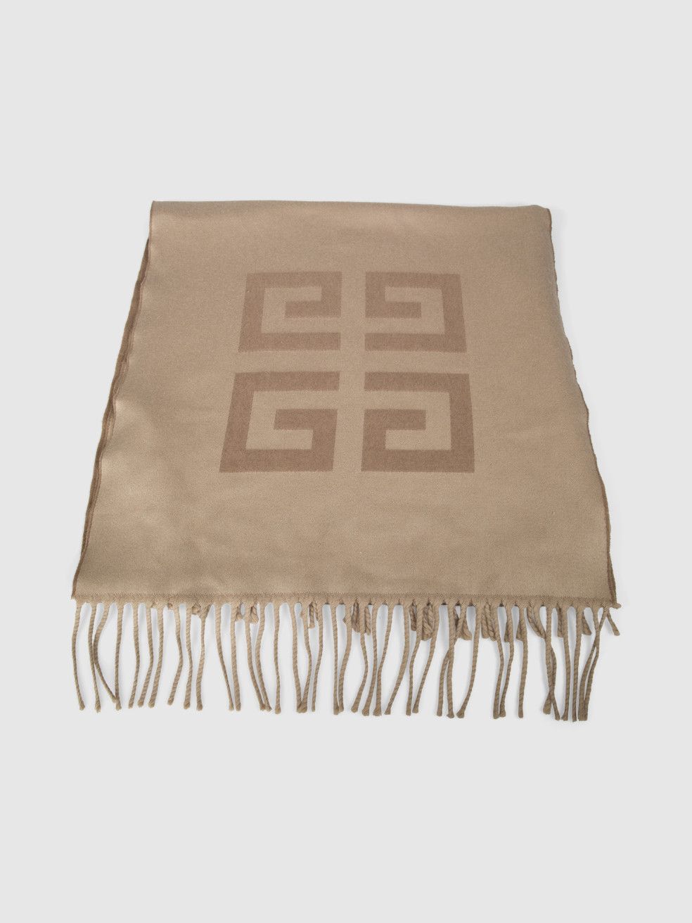 Givenchy Brown Wool Reversible Logo Scarf Size ONE SIZE - 1 Thumbnail