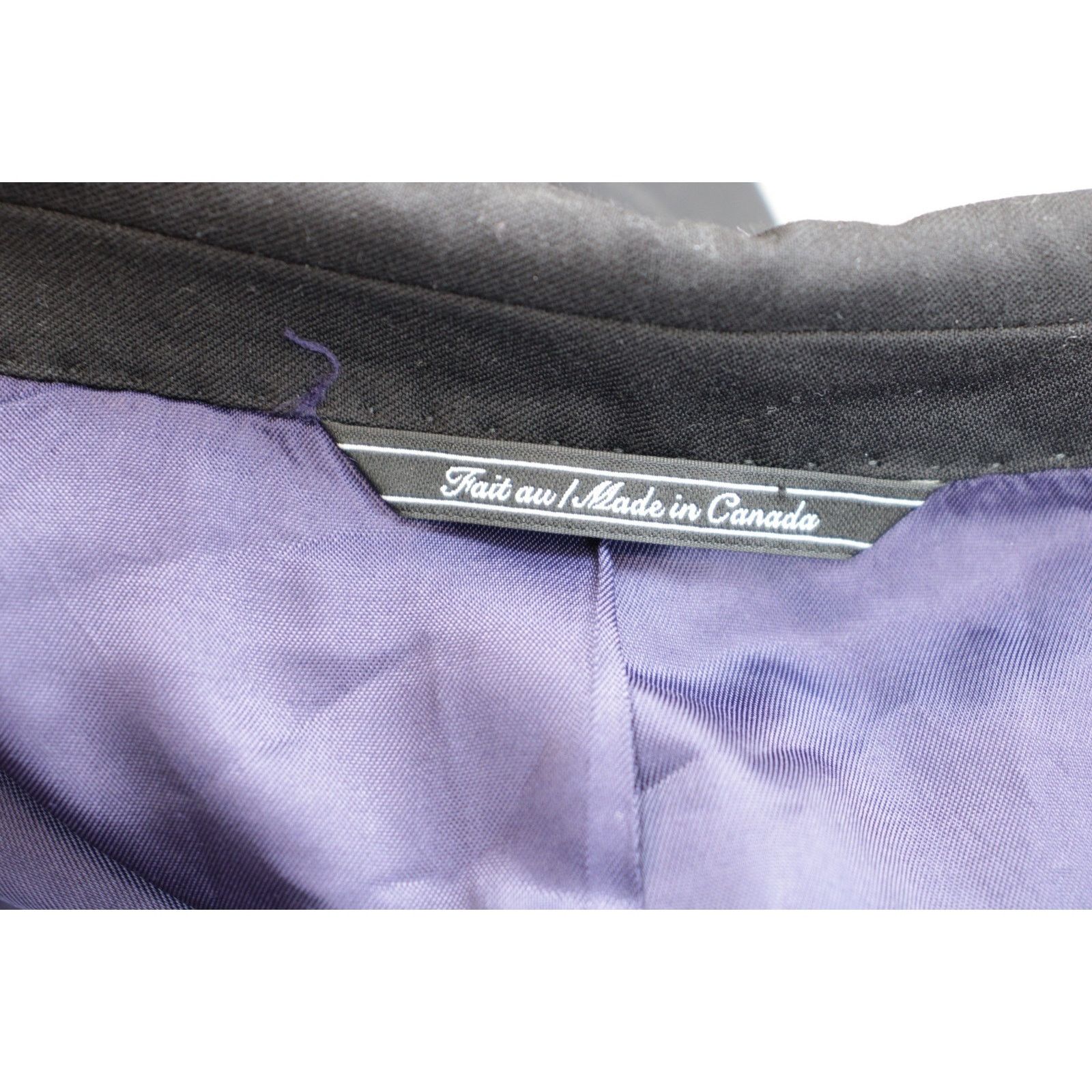 Jack Victor Jack Victor Blazer Mens 42R Black Loro Pina 100% wool Size 42R - 7 Thumbnail