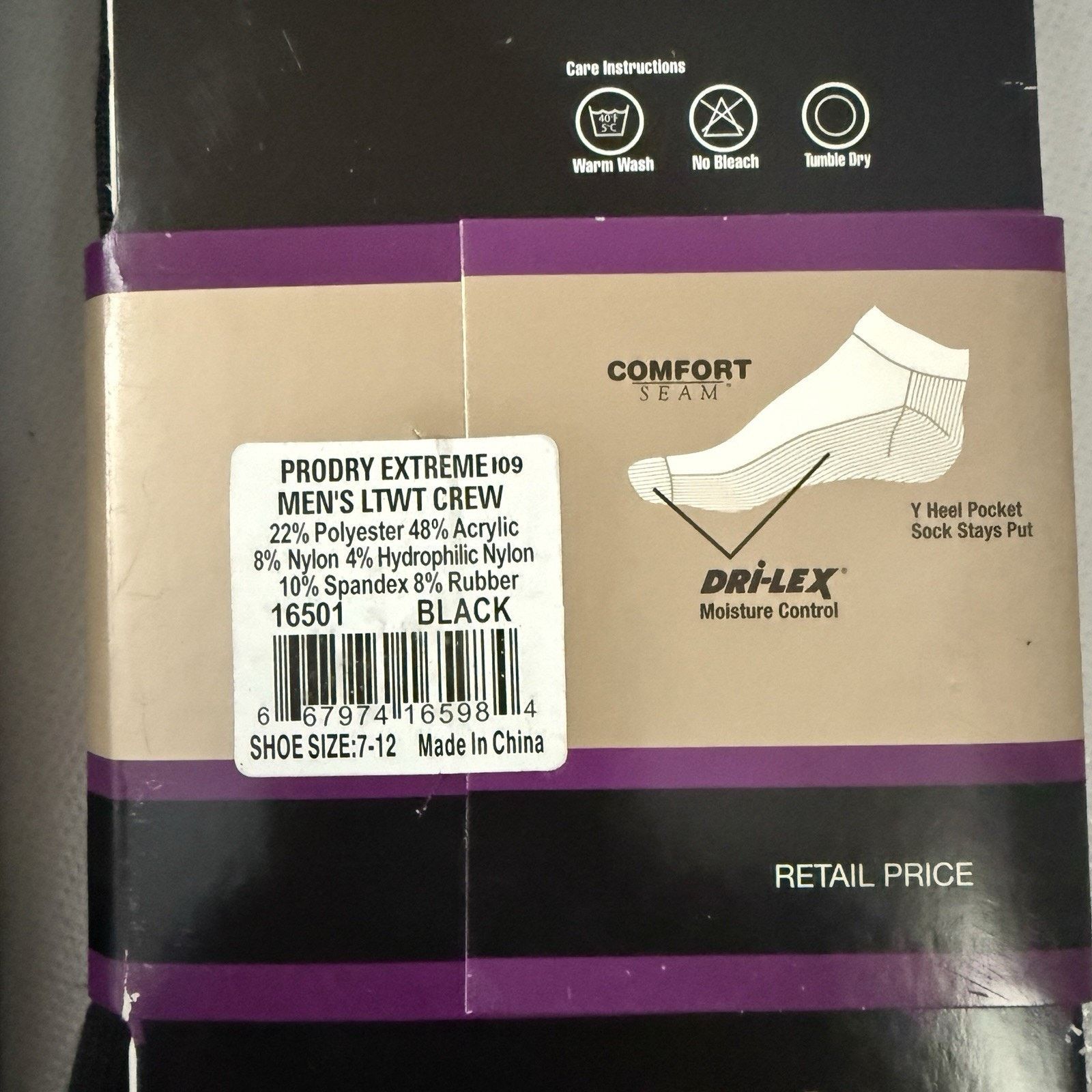 Footjoy FOOTJOY ProDry Extreme Golf Crew Moisture Control Socks Size ONE SIZE - 3 Thumbnail
