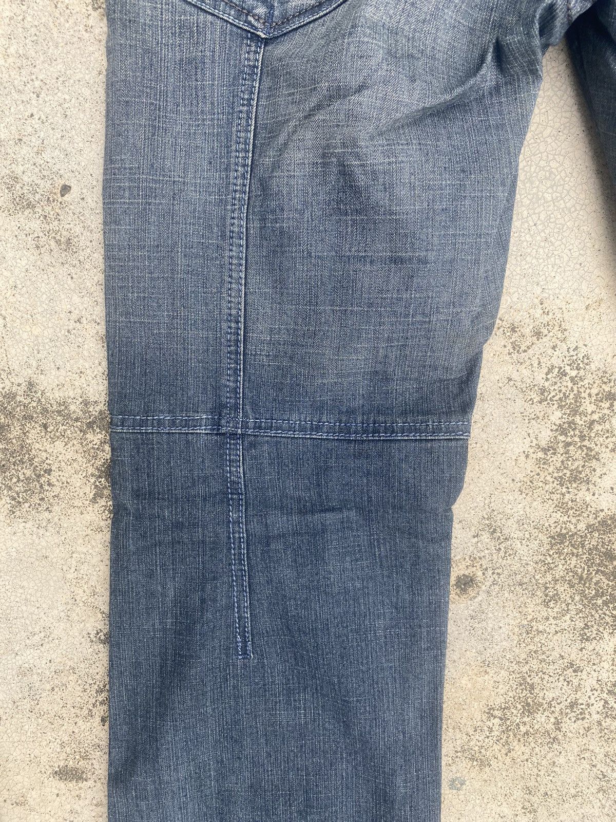 If Six Was Nine × Le Grande Bleu (L.G.B.) × Marithe + Francois Girbaud Flare Jeans Marithe Francois Girbaud Faded Denim Jeans Size US 34 / EU 50 - 20 Thumbnail