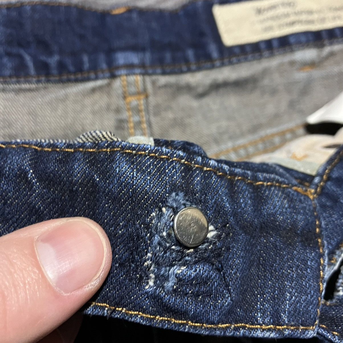 November NOVEMBER Tomorrow Distressed Denim Washed Dark Blue Jeans Size US 31 - 10 Thumbnail