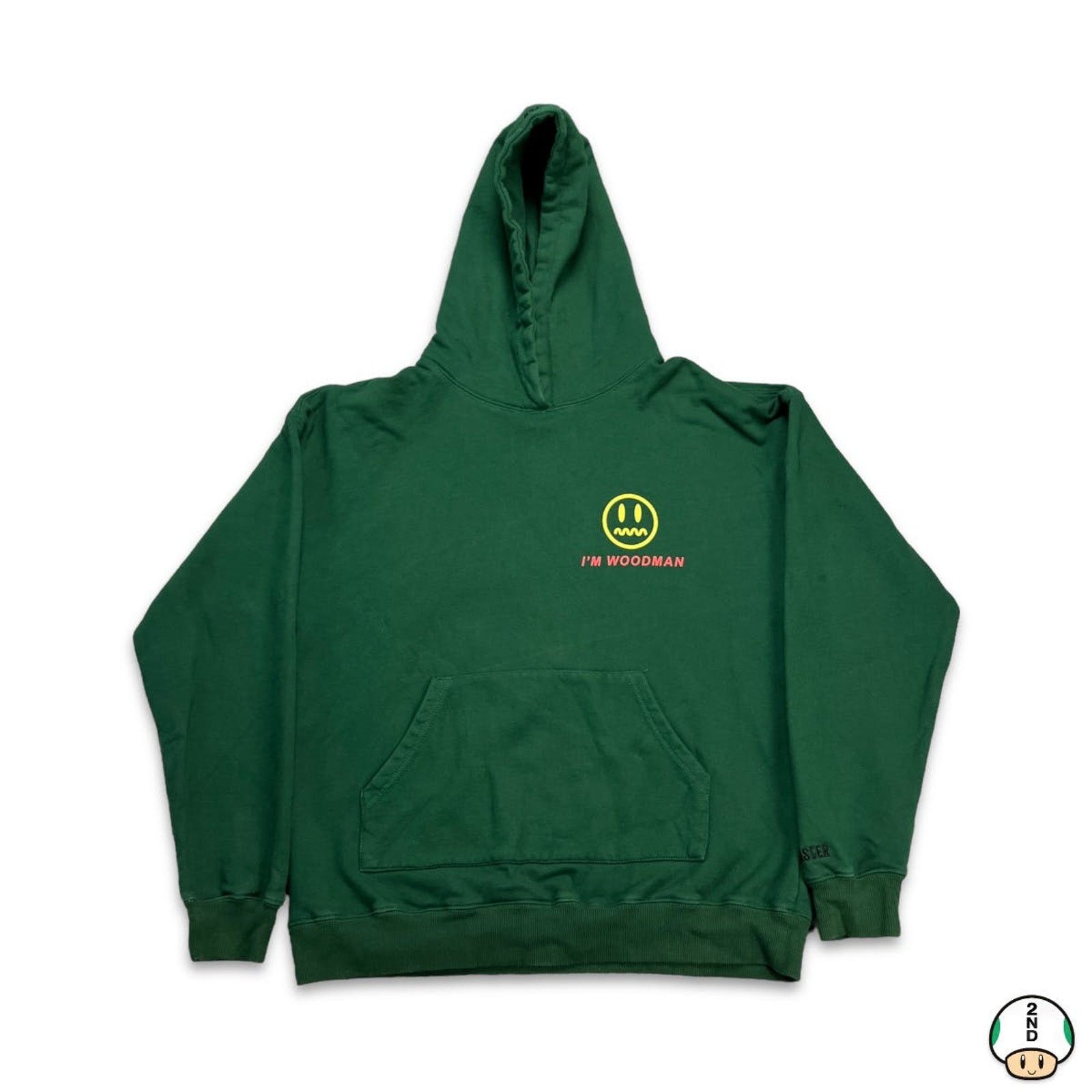If Six Was Nine × Japanese Brand × Vintage Beaster Hoodie Small I'm Woodman Smiley Japanese Pullover Size US S / EU 44-46 / 1 - 1 Thumbnail