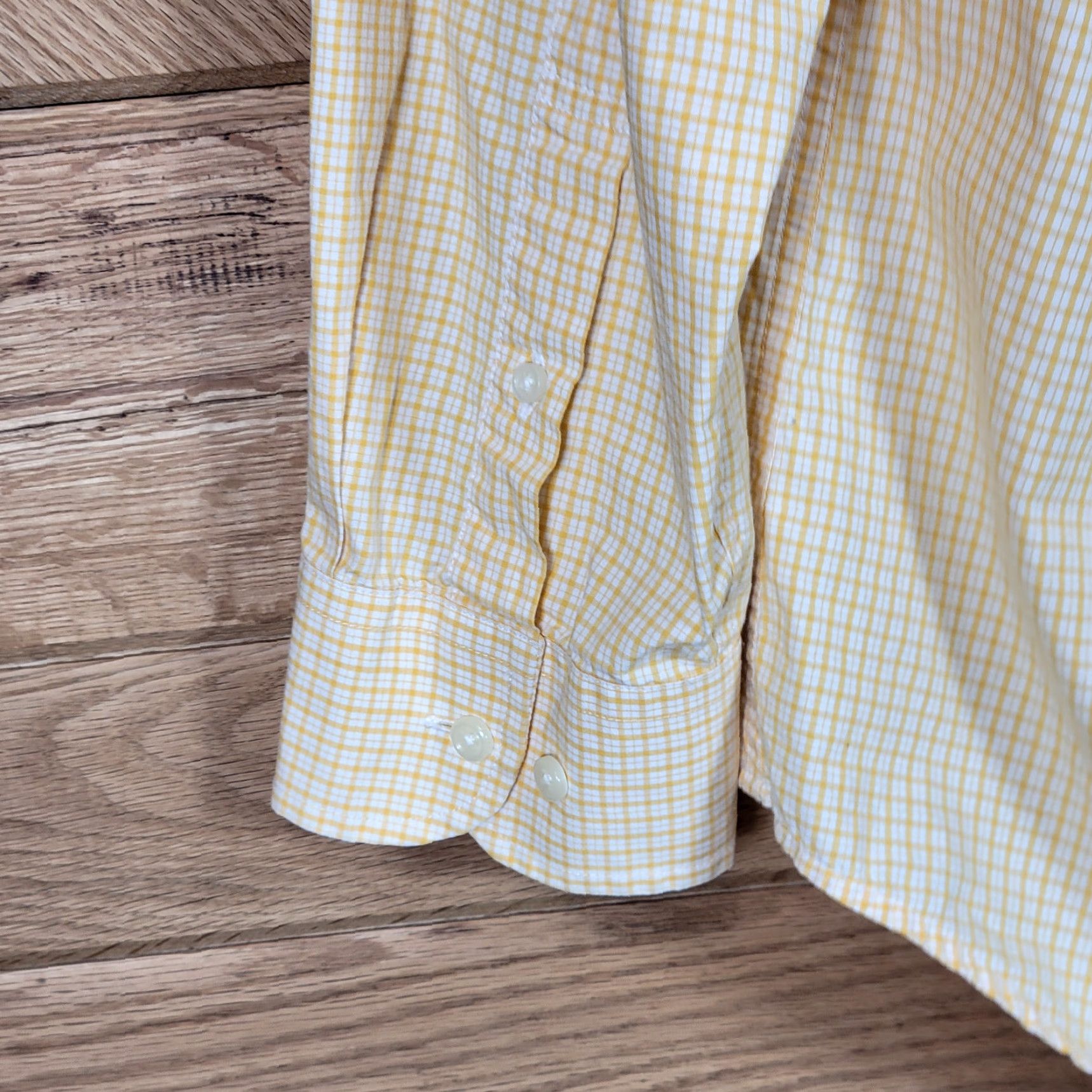 Tommy Hilfiger Tommy Hilfiger Mens Shirt Button-Down Plaid Flag Yellow White Multicolor 100% Cotton Long Sleeve XL? Size US L / EU 52-54 / 3 - 4 Thumbnail