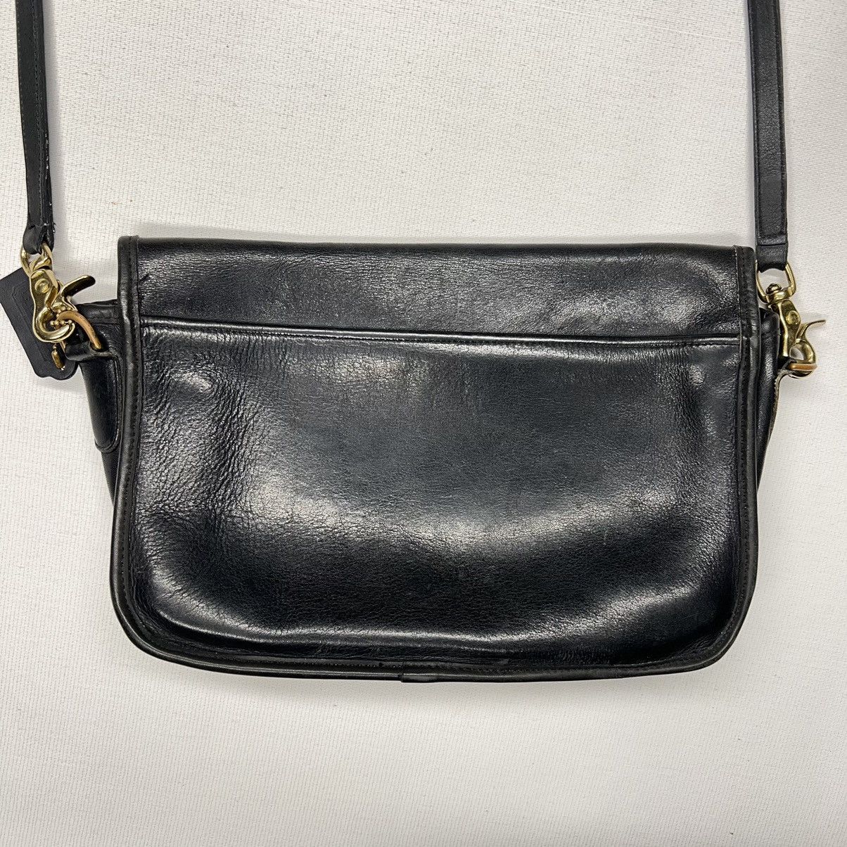 Coach × Vintage VTG Coach Crossbody Bag Purse Clutch Black Leather Hang Tag Size ONE SIZE - 19 Thumbnail