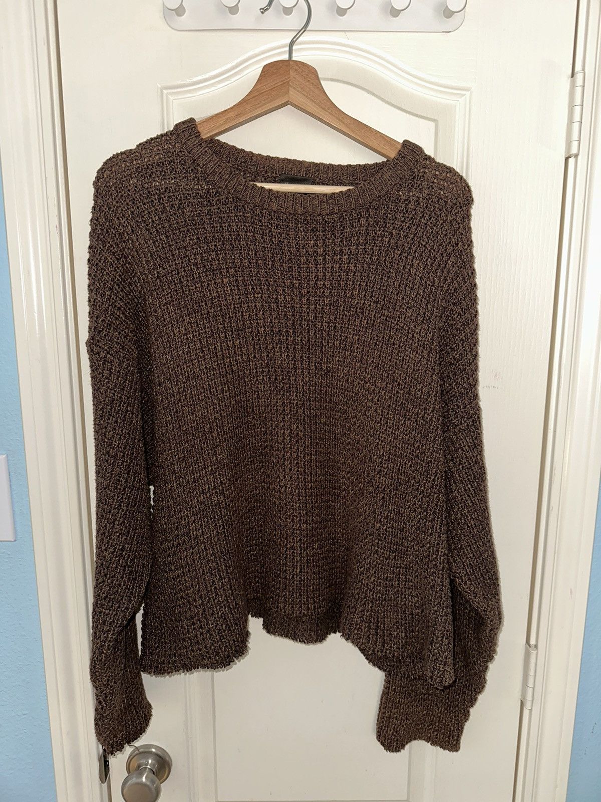 Neiman Marcus Neiman Marcus Cropped Waffle Knit Sweater Size US XL / EU 56 / 4 - 1 Thumbnail