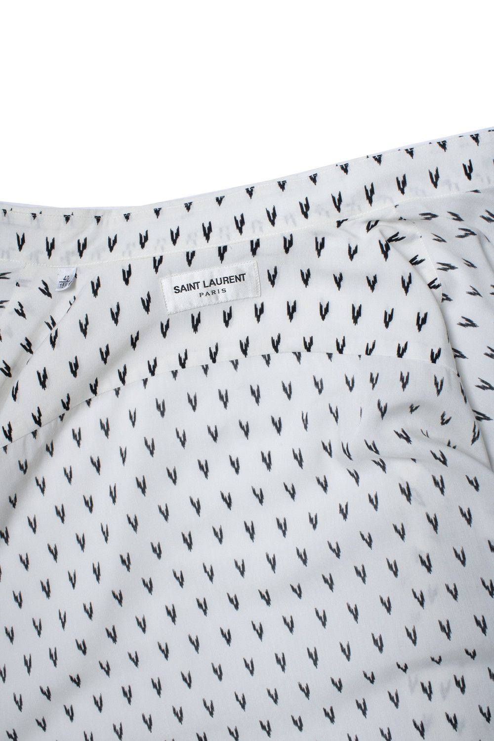 Saint Laurent Paris Saint Laurent, white shirt with V print 2017 Size US M / EU 48-50 / 2 - 5 Thumbnail