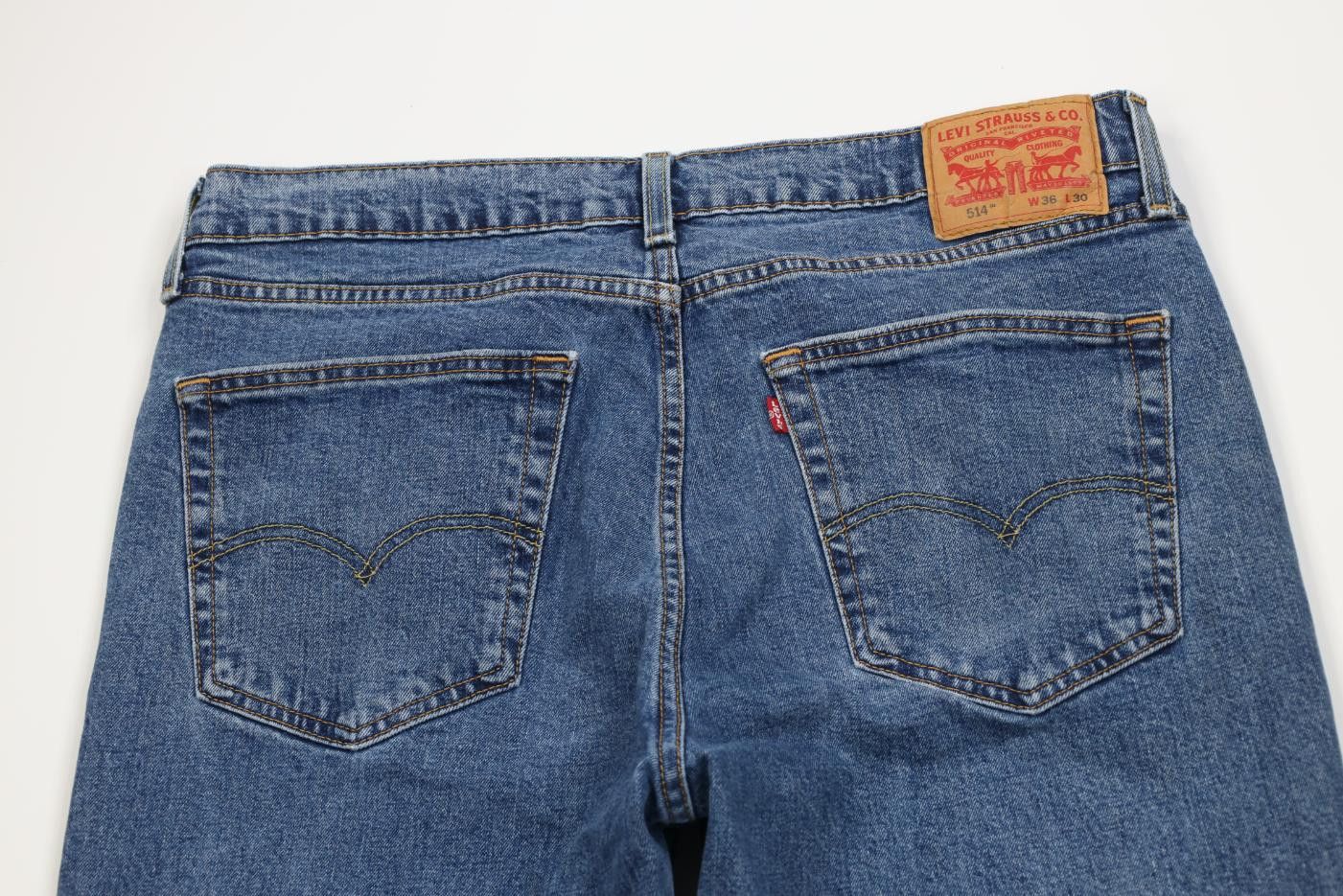 Levi's Vintage Y2K Levis 514 Stretch Straight Leg Denim Jeans Blue Size US 36 / EU 52 - 12 Thumbnail
