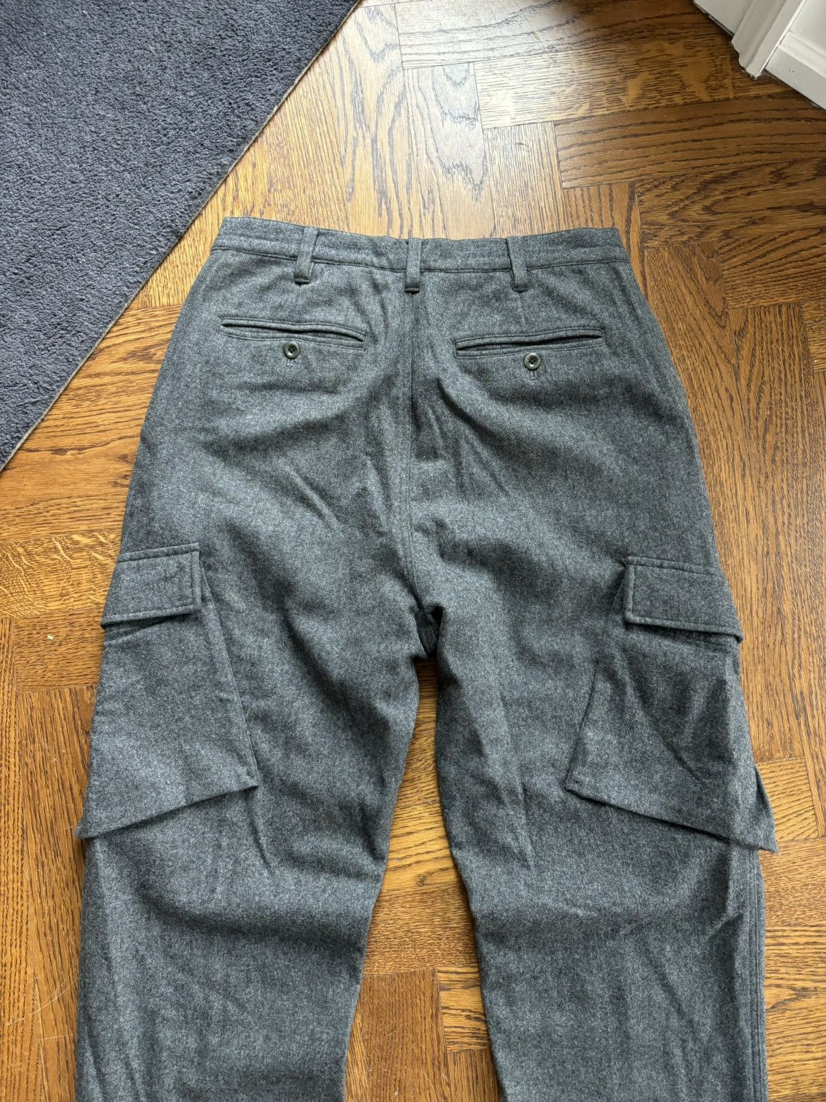 DKNY × Donna Karan × Vintage 1990s DKNY Vintage Cargo Pants Heavyweight Wool 2000s 90s Size US 31 - 2 Thumbnail