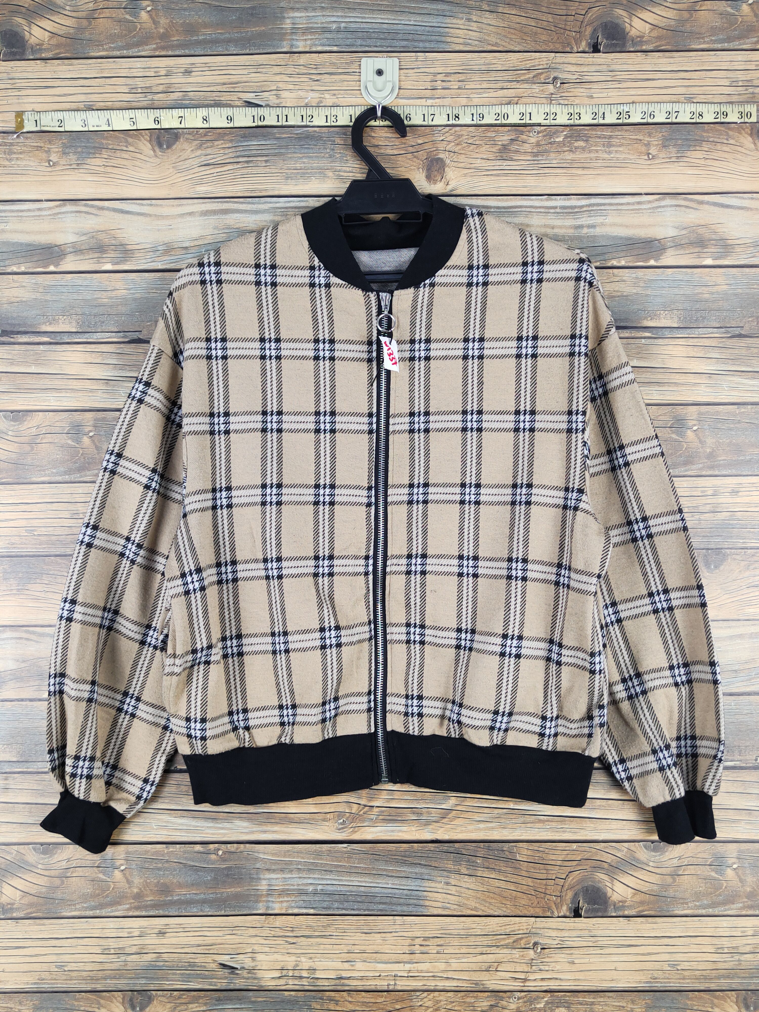 Homespun Knitwear × Japanese Brand × Vintage Bliatorm Light Brown checkered Sweaters # W1337 Size US S / EU 44-46 / 1 - 1 Thumbnail