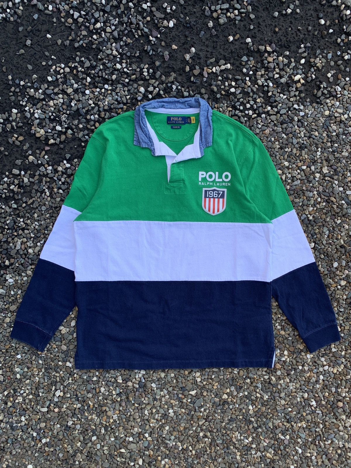 Polo Ralph Lauren Polo Ralph Lauren K-Swiss Colorblock Longsleeve Rugby Shirt Size US L / EU 52-54 / 3 - 1 Thumbnail