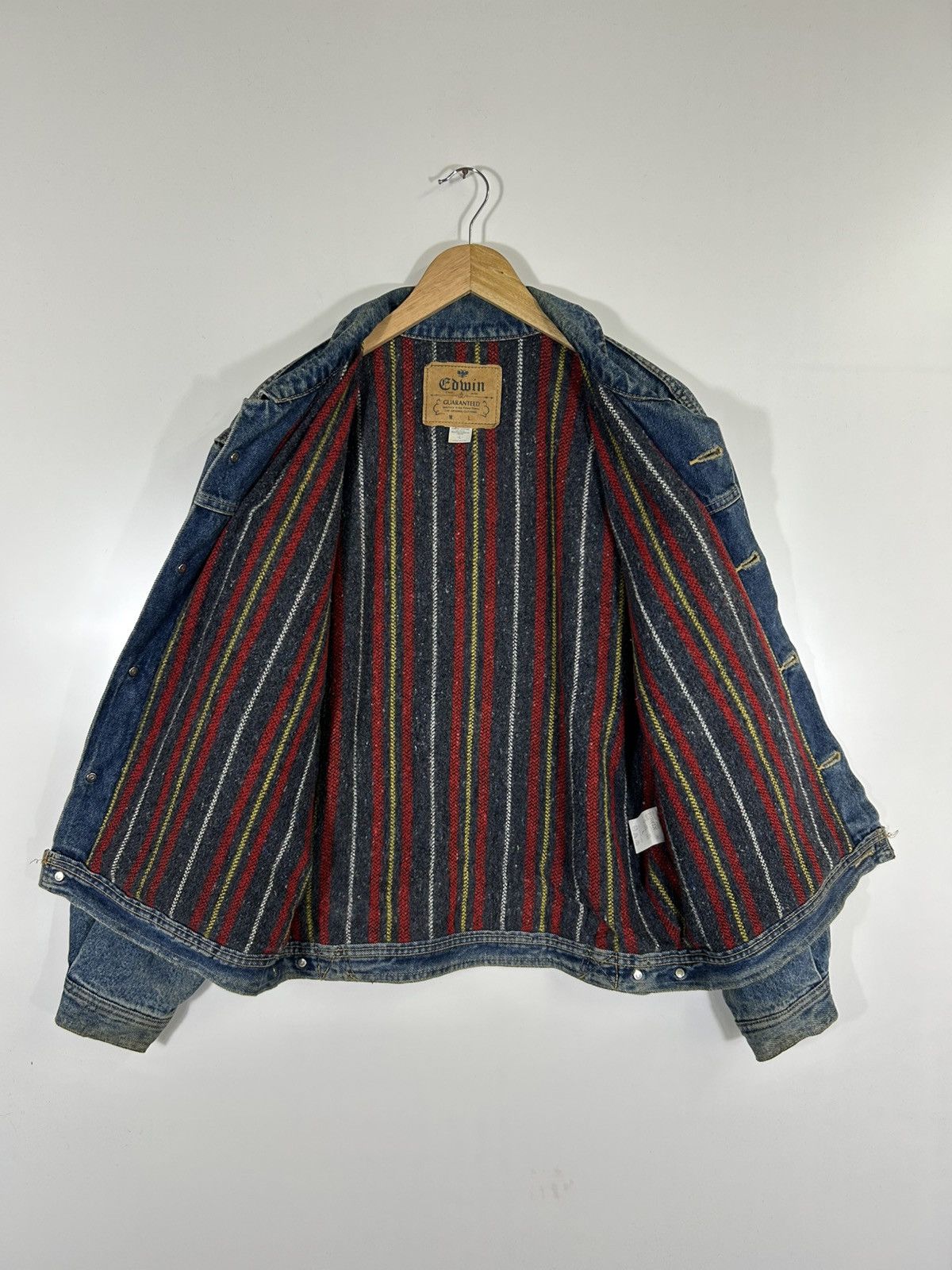 Edwin ⚡️Vintage Edwin Distressed Denim Trucker Jacket Size US L / EU 52-54 / 3 - 10 Thumbnail