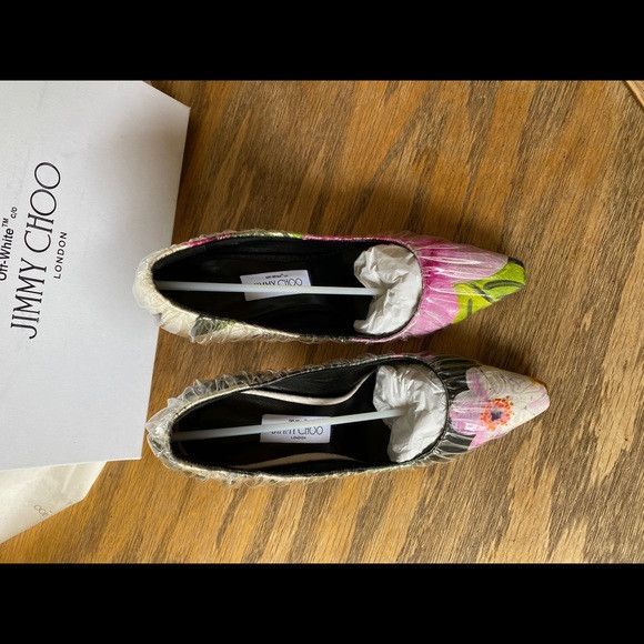 Jimmy Choo o1mj1ld1sgn1024 Wrapped Floral-Print Satin Pumps Multicolor Size US 9 / IT 39 - 5 Thumbnail