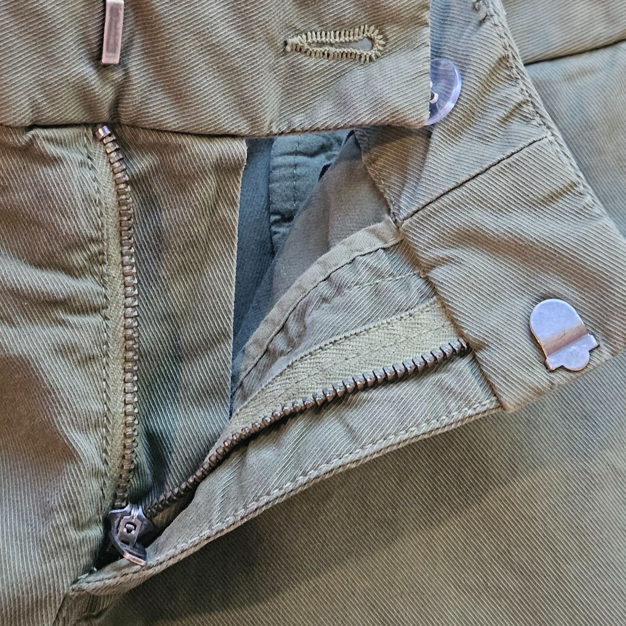 Nili Lotan Nili Lotan Women Olive Stripe Pant M Utility Tailored Parisi Size 28" / US 6 / IT 42 - 6 Thumbnail