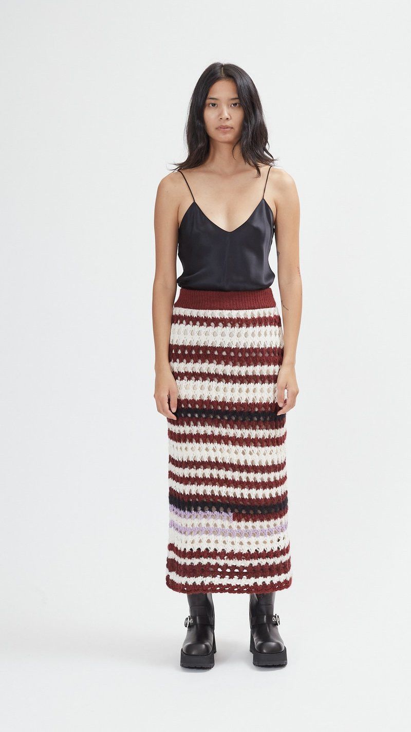 Marni o1y1125 Midi Skirt in Multicolor Size 28" / US 6 / IT 42 - 2 Thumbnail