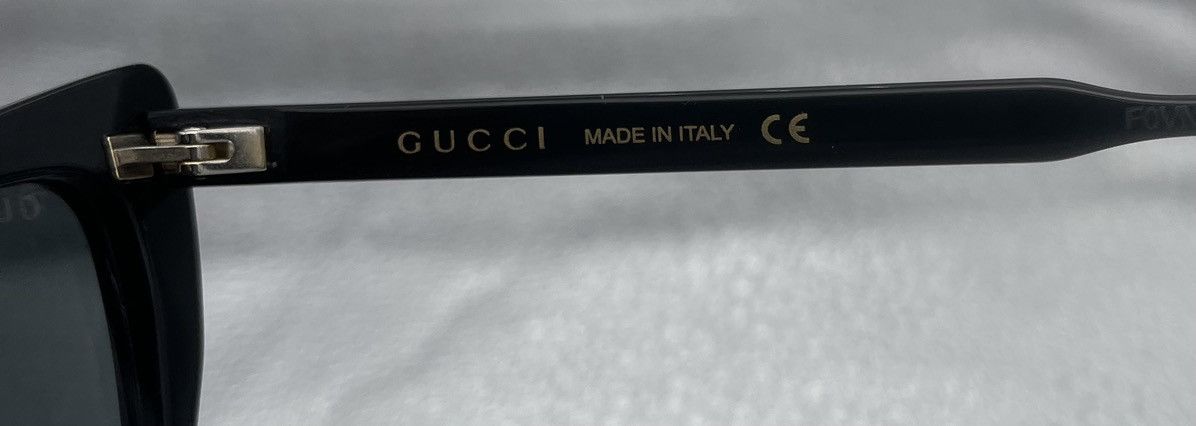 Gucci Gucci Men's Black Acetate Rectangle Sunglasses Size ONE SIZE - 6 Thumbnail