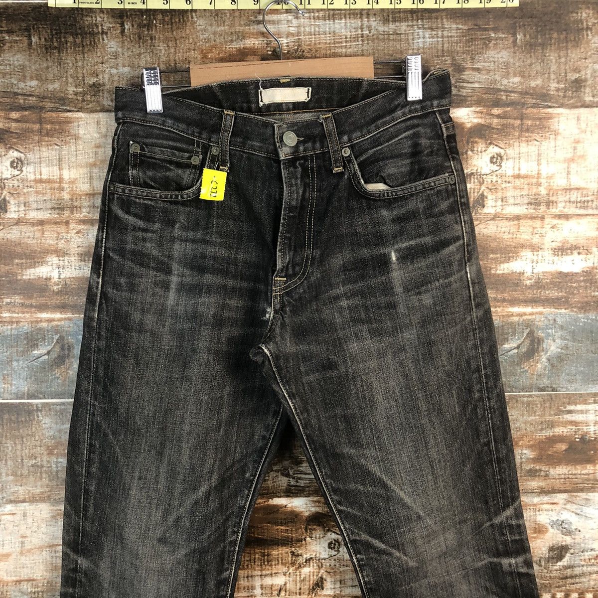 Japanese Brand DL Uniqlo Black Denim Pants #C272 Size US 29 - 4 Thumbnail