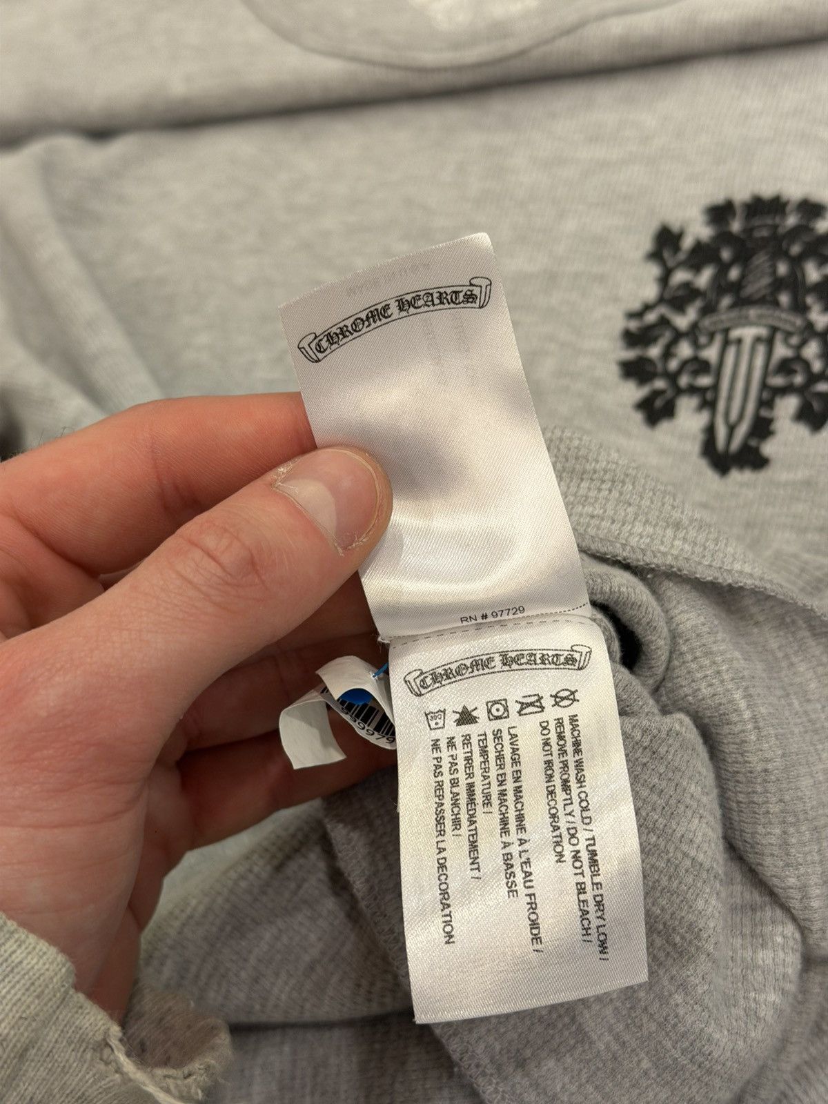 Chrome Hearts Chrome Hearts Dagger Thermal LS - Grey Size US L / EU 52-54 / 3 - 5 Thumbnail