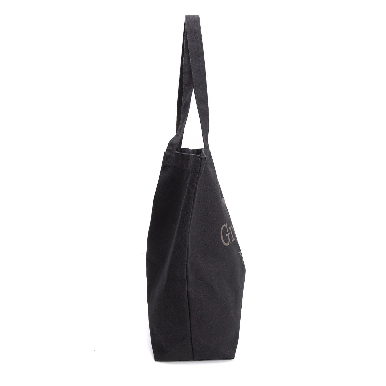 Yohji Yamamoto Logo Print Canvas Tote Bag in Black Size ONE SIZE - 5 Thumbnail