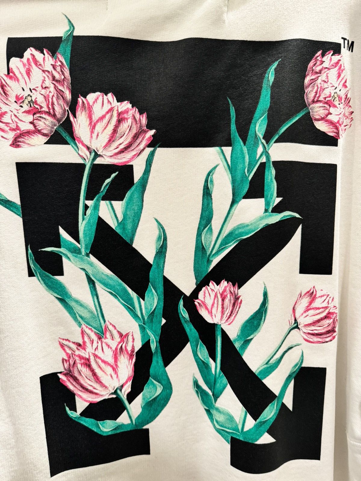 Off-White Off White Diagonal Tulips Crewneck Size XS / US 0-2 / IT 36-38 - 3 Thumbnail