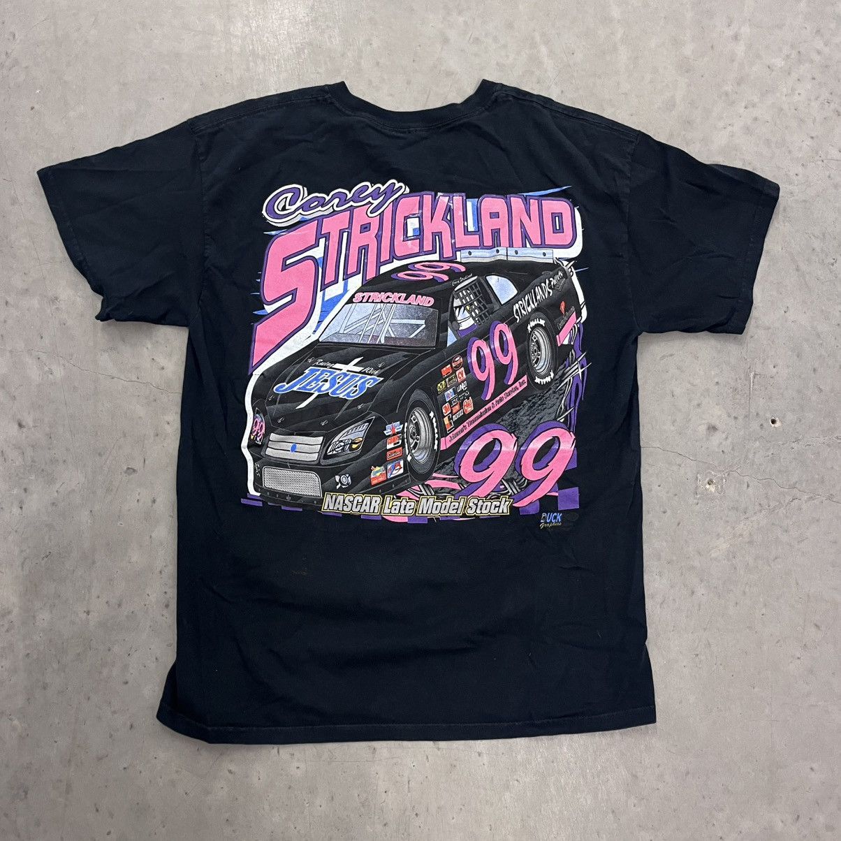 NASCAR × Vintage CRAZY Y2K 99 NASCAR Racing t shirt Purple and Black Size US L / EU 52-54 / 3 - 1 Thumbnail