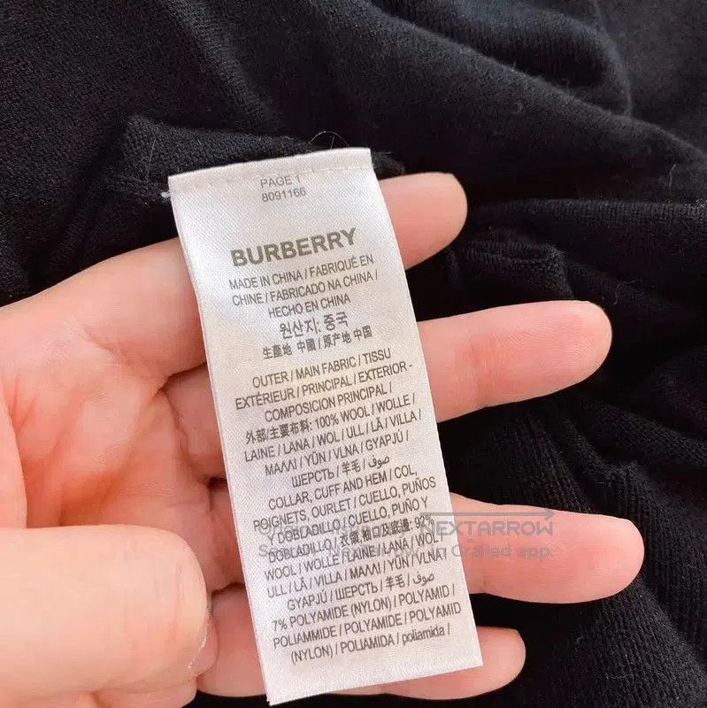 Burberry Burberry Women's Black Wool Blend Knit Sweater. Size XL / US 12-14 / IT 48-50 - 6 Thumbnail