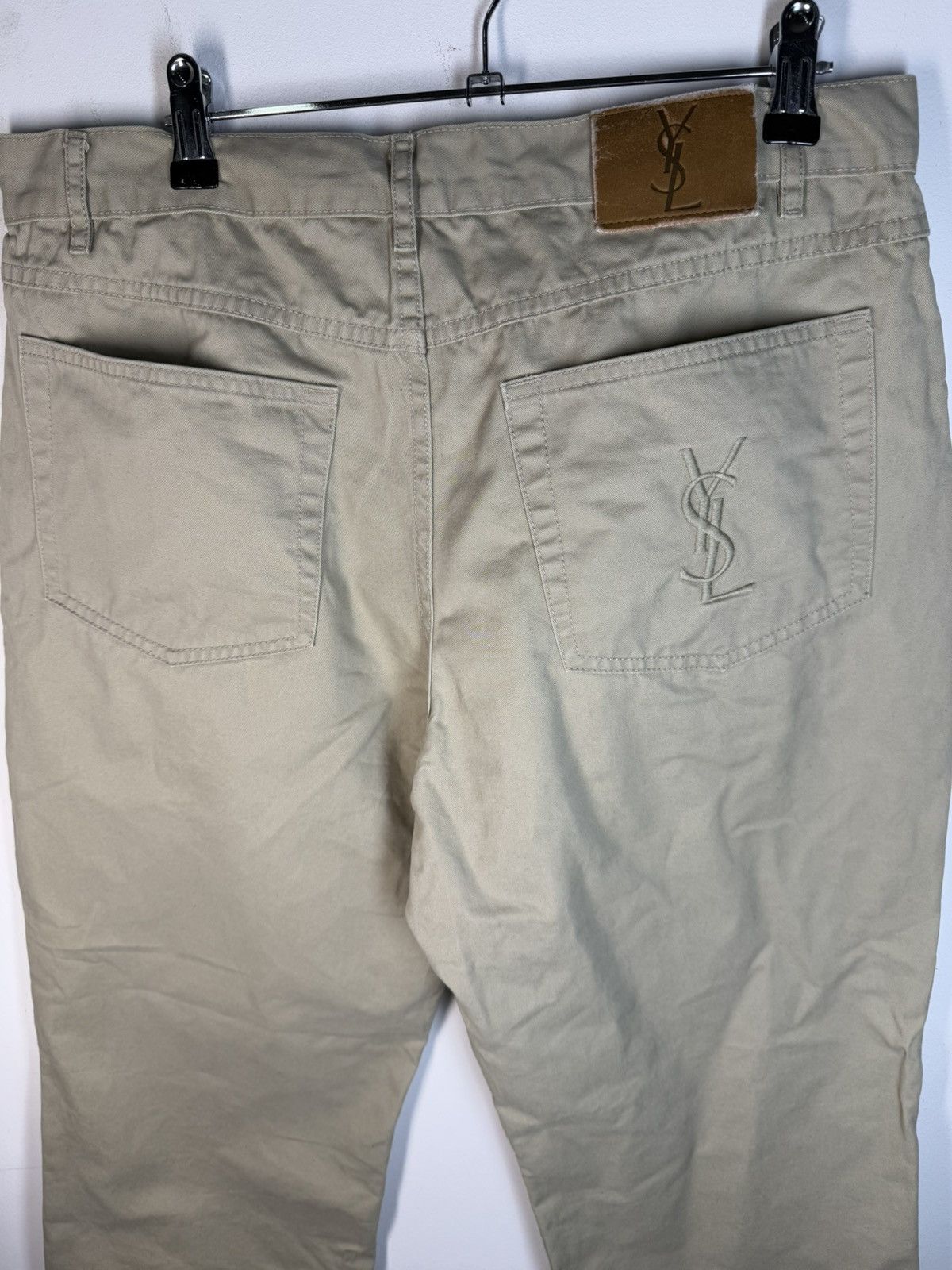 Yves Saint Laurent Beige 34x30 YSL Jeans Cotton Pants Size US 34 / EU 50 - 16 Thumbnail