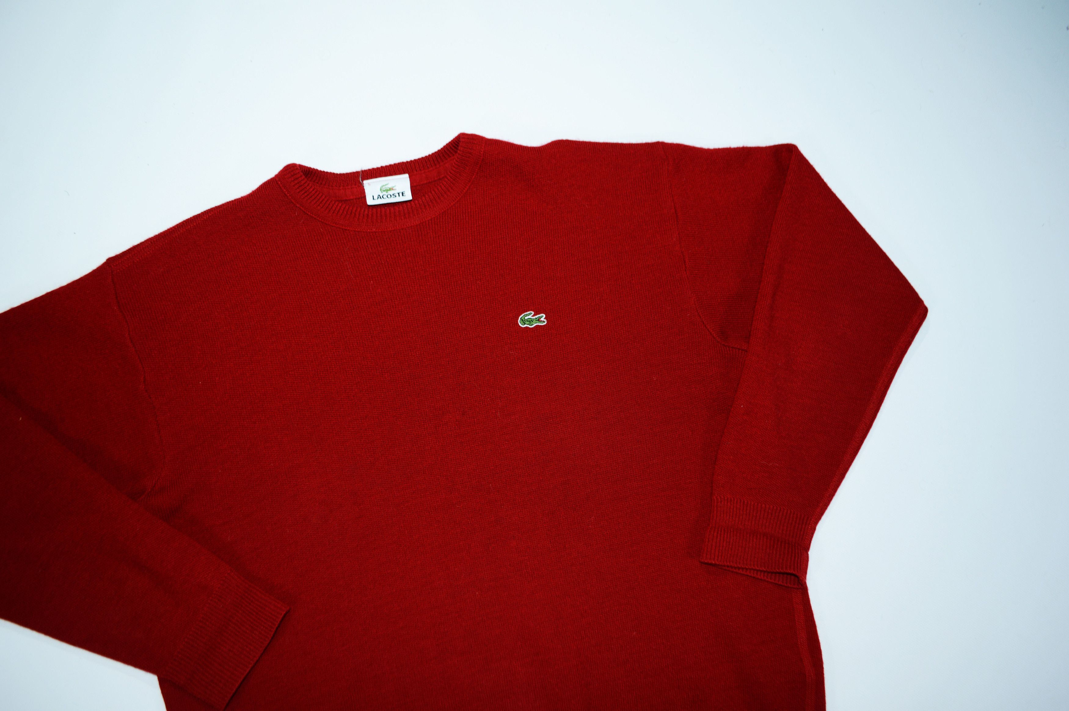 Lacoste Vintage Lacoste Red Wool Sweater Size 5 L Size US L / EU 52-54 / 3 - 2 Thumbnail