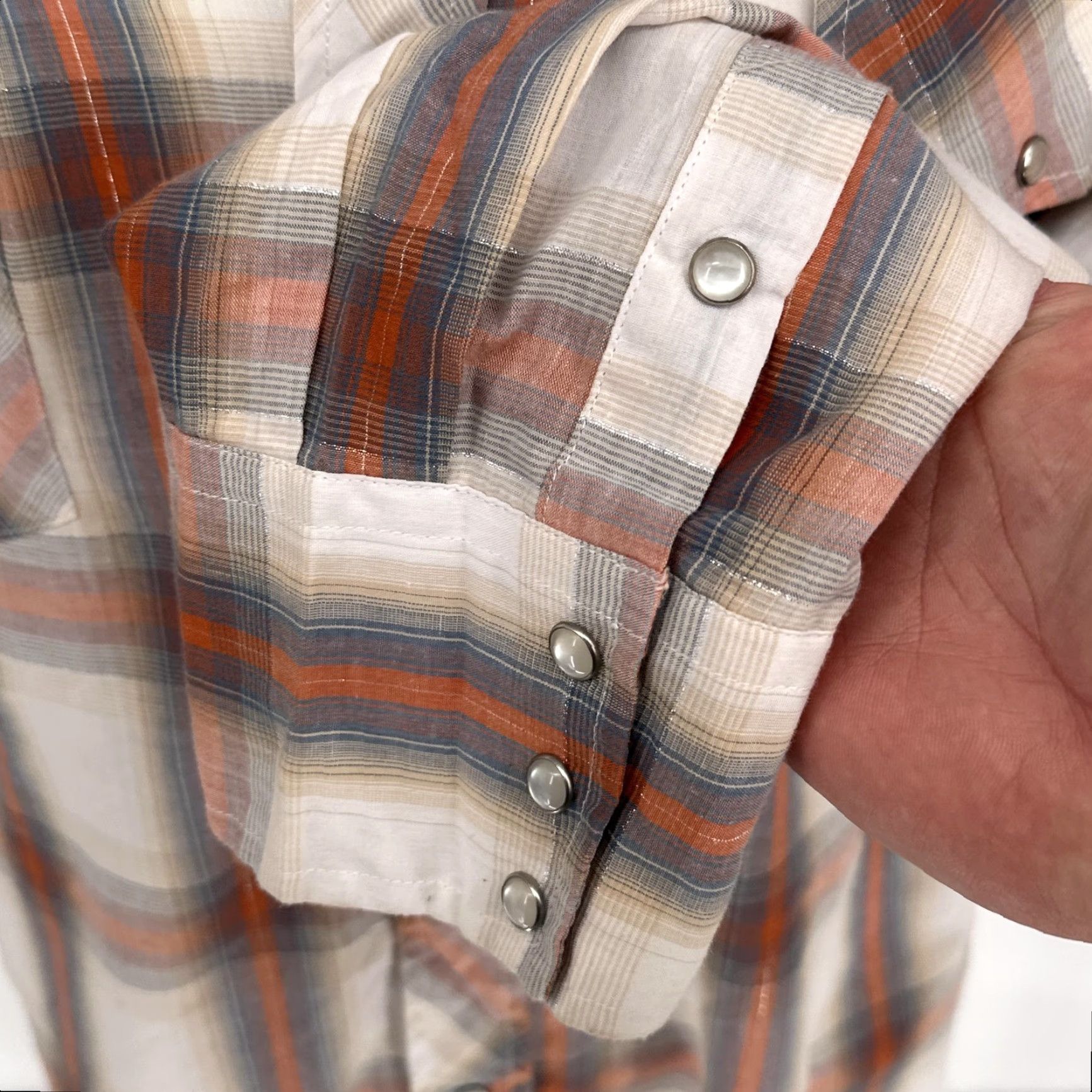 Roper Roper Mens Shirt 3XL Multicolor Plaid Western Pearl Snap Cowboy Long Sleeve Button-Up Shirt Size US XXL / EU 58 / 5 - 4 Thumbnail