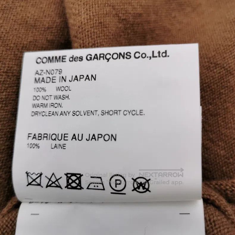 Comme des Garcons Comme Des Garcons Brown love cardigan wool sweater Size L / US 10 / IT 46 - 6 Thumbnail