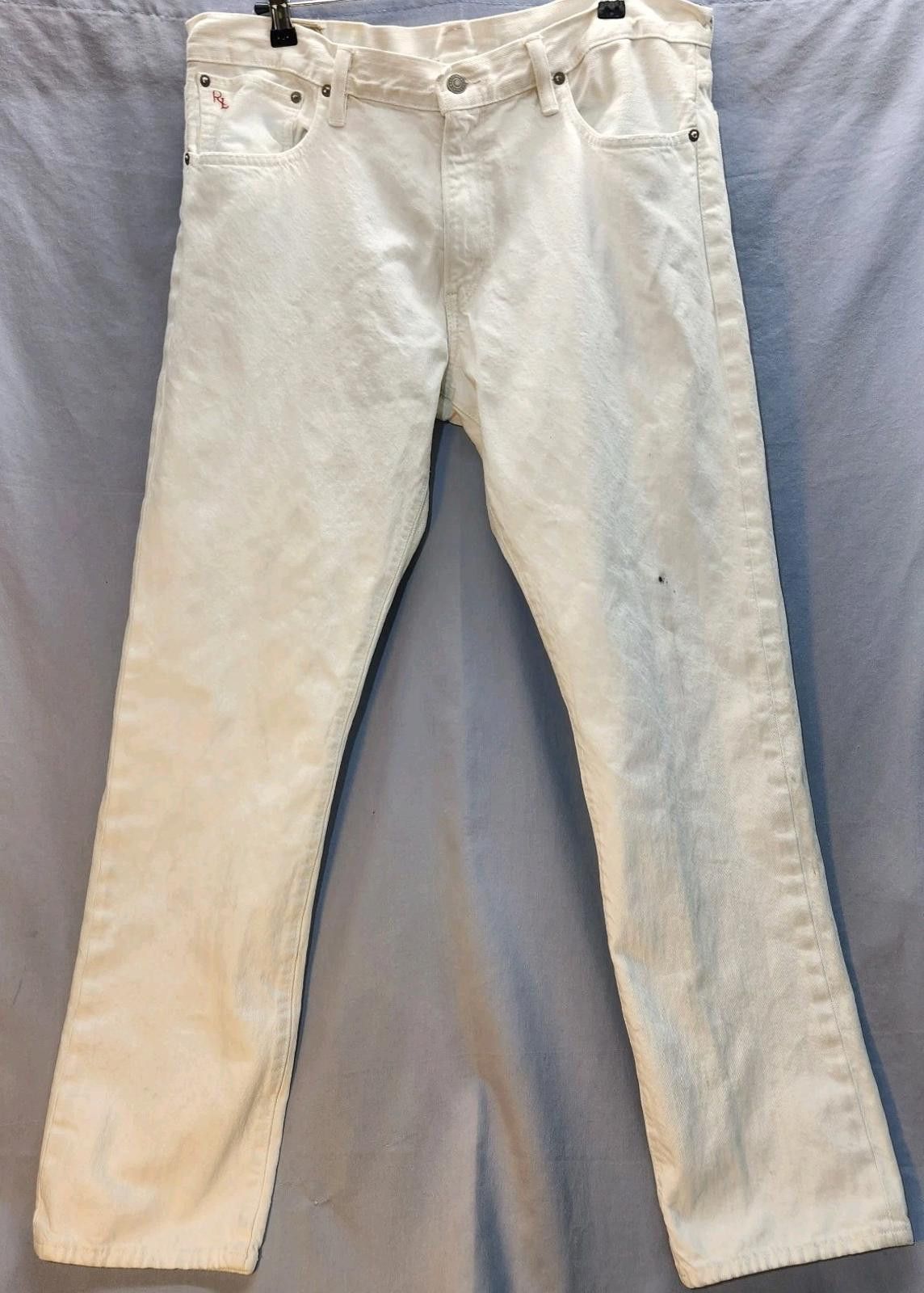 Polo Ralph Lauren Polo Varick Slim Straight White Jeans Size 36x32 Size US 36 / EU 52 - 1 Thumbnail