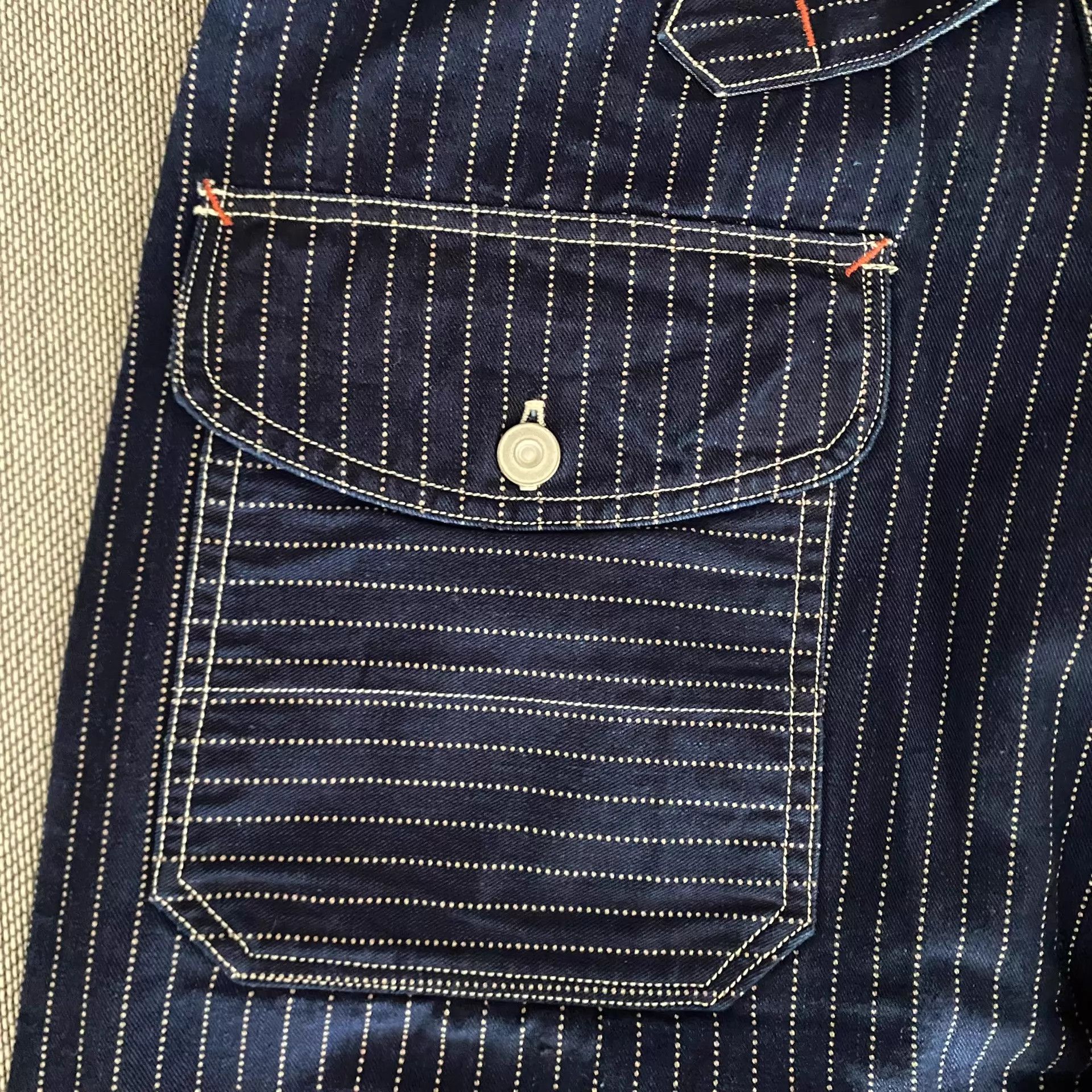 Freewheelers Freewheelers Wabash Discharge Dyed Blue Work Pants 36 Size US 36 / EU 52 - 5 Thumbnail