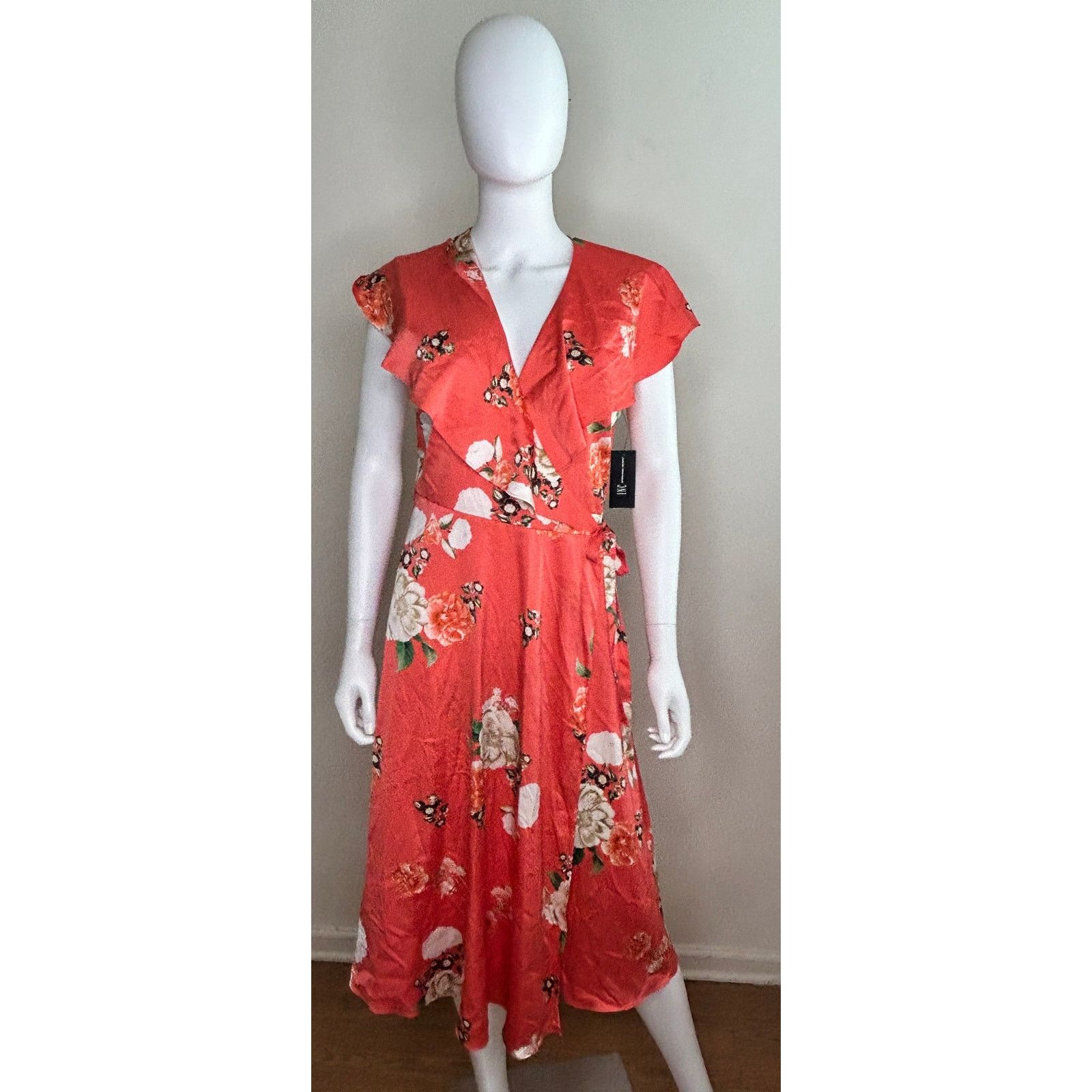Other INC International Concepts Floral Wrap Dress Women M NWT Size M / US 6-8 / IT 42-44 - 2 Thumbnail