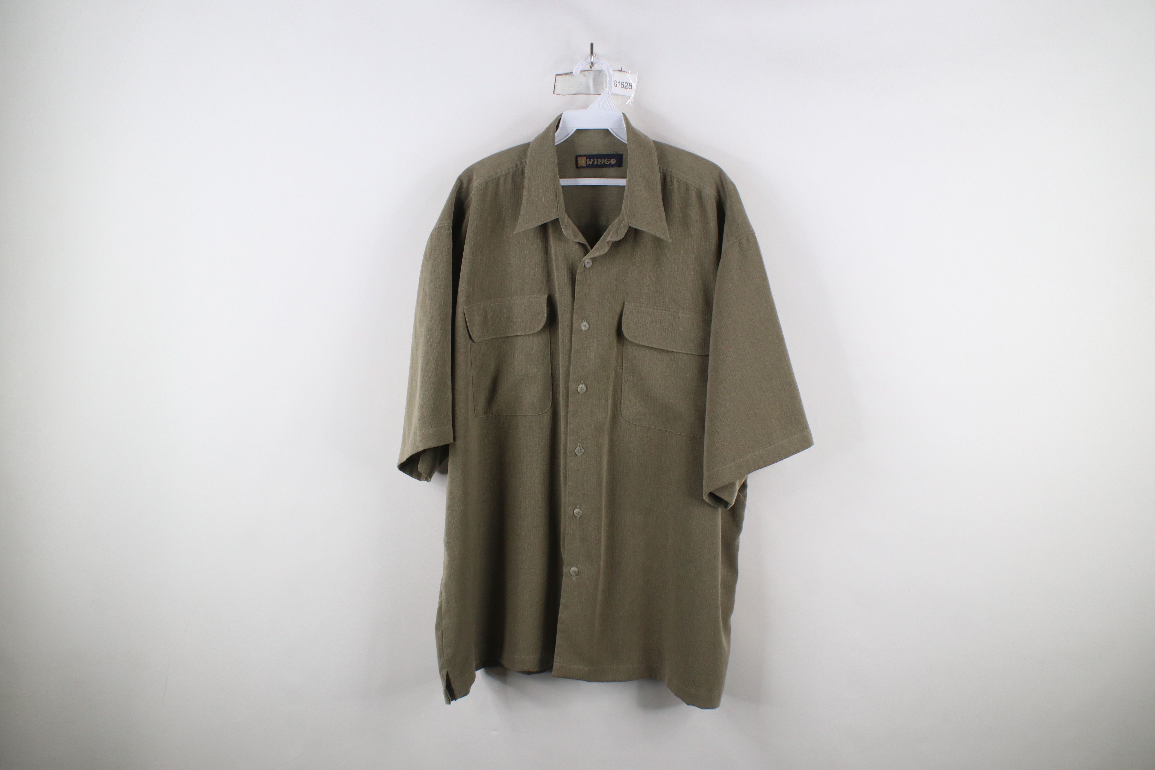 Vintage Vintage 90s Streetwear Short Sleeve Board Button Shirt Brown Size US XXL / EU 58 / 5 - 1 Thumbnail