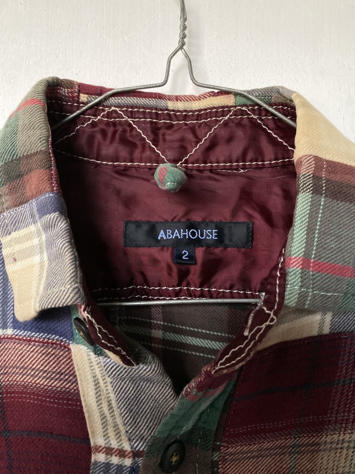If Six Was Nine × Japanese Brand Abahouse Patchwork Flannel Shirt Size US M / EU 48-50 / 2 - 5 Thumbnail