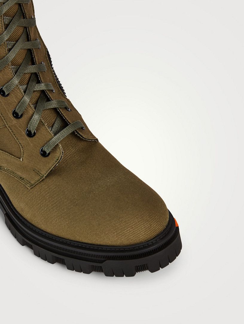 Amiri o1y0525 Logo Ankle Boots in Military Green Size US 7 / EU 40 - 4 Thumbnail