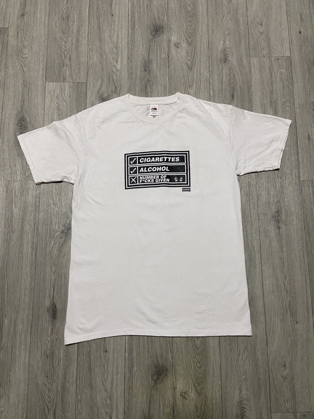 Band Tees Vintage Oasis Cigarettes Alcohol Number Of F*cks Given Shirt Size US M / EU 48-50 / 2 - 1 Thumbnail