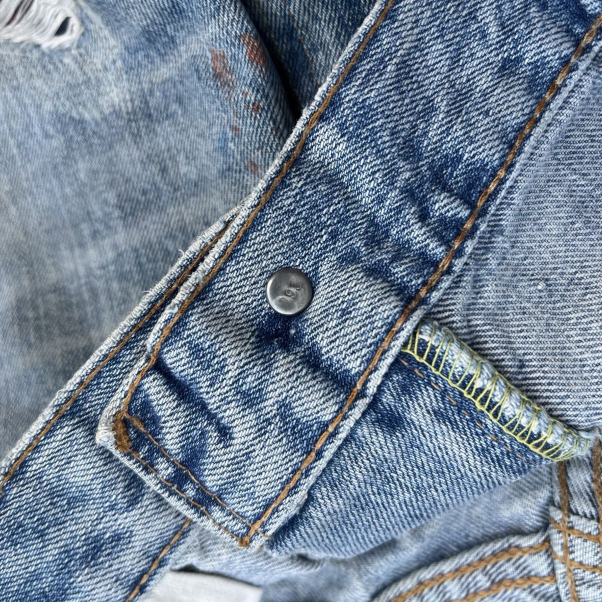 Levi's Vintage Clothing Vtg Levi’s Big E 505 Selvedge Denim Patchwork Size US 33 - 11 Thumbnail