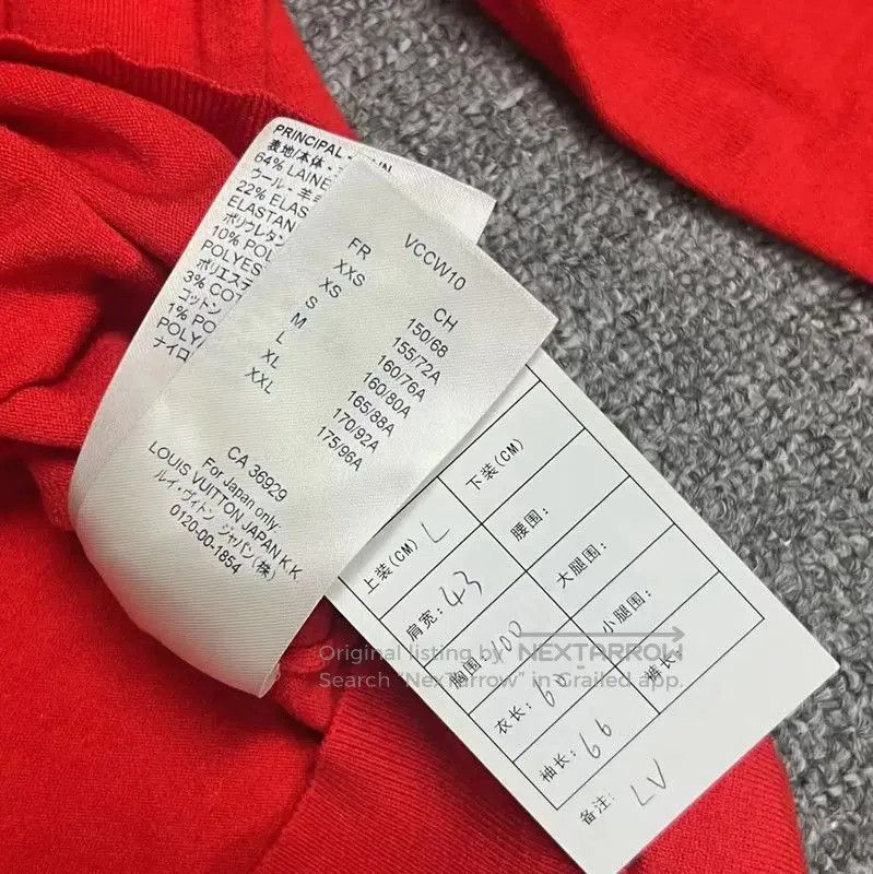 Louis Vuitton Louis Vuitton Red Logo Knit Sweater for Women . Size L / US 10 / IT 46 - 4 Thumbnail