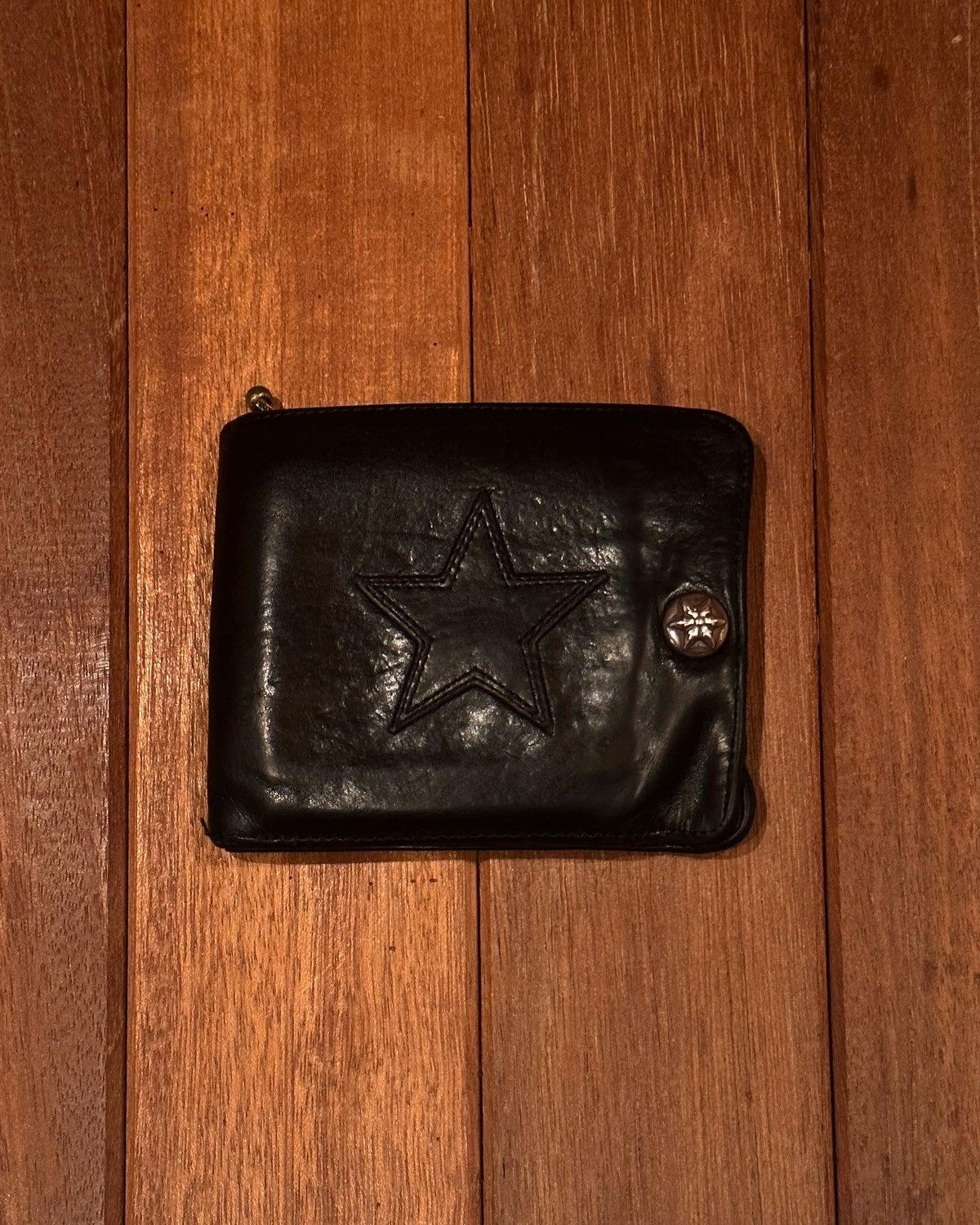 Pre-owned Chrome Hearts Star Wallet In Black
