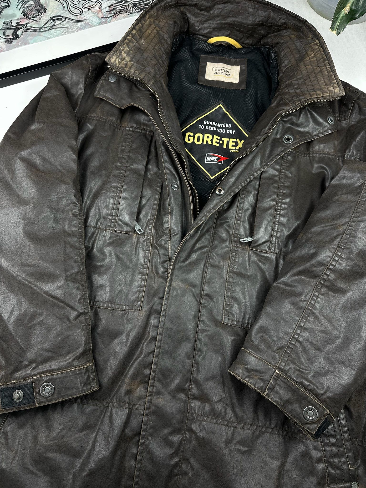 camel active Vintage Camel Active utility jacket gore tex waxed Size US M / EU 48-50 / 2 - 7 Thumbnail