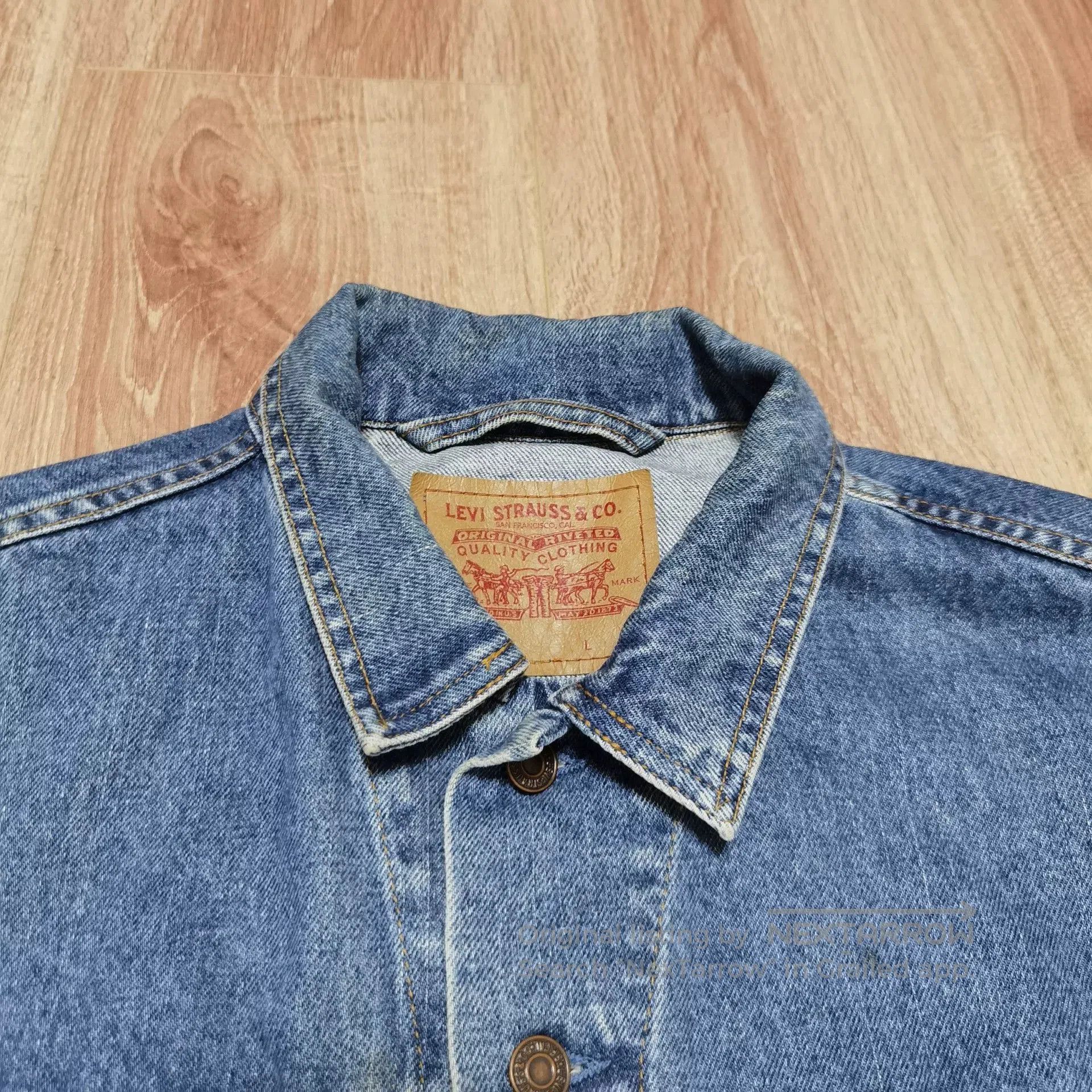 Vintage Vintage Levi's 90s Denim Jacket. Size US L / EU 52-54 / 3 - 5 Thumbnail