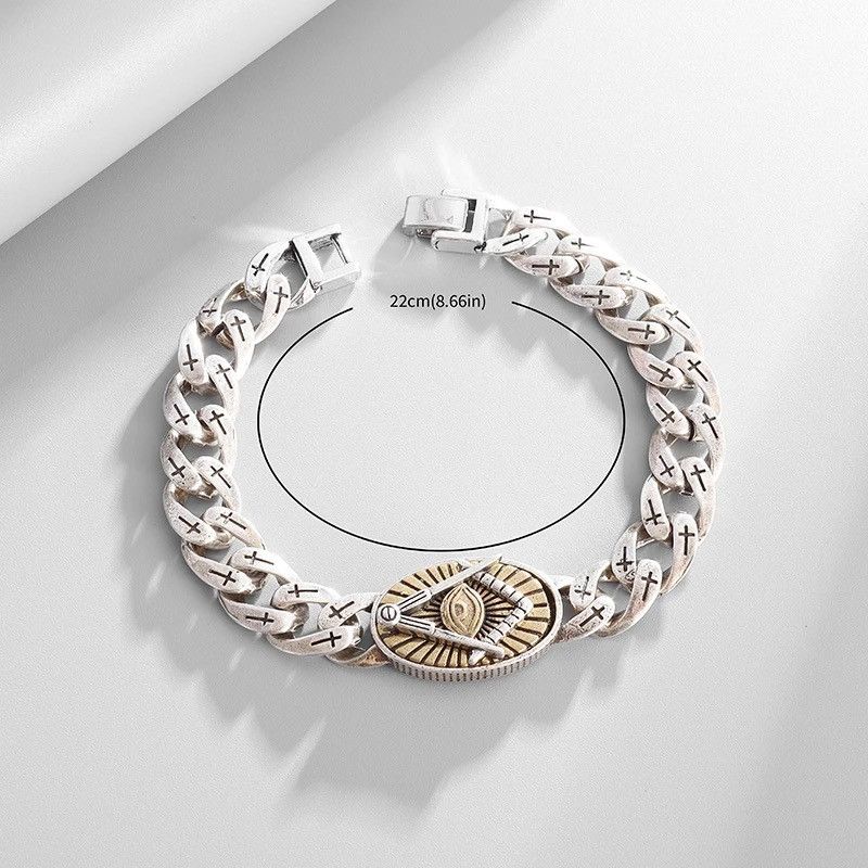 Designer × Jewelry × Vintage Vintage Masonic Symbol Bracelet Size ONE SIZE - 2 Thumbnail