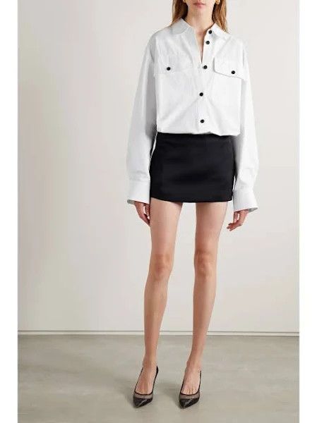 KHAITE o1s22i1n0724 Missa Oversized Shirt in White Size S / US 4 / IT 40 - 2 Thumbnail