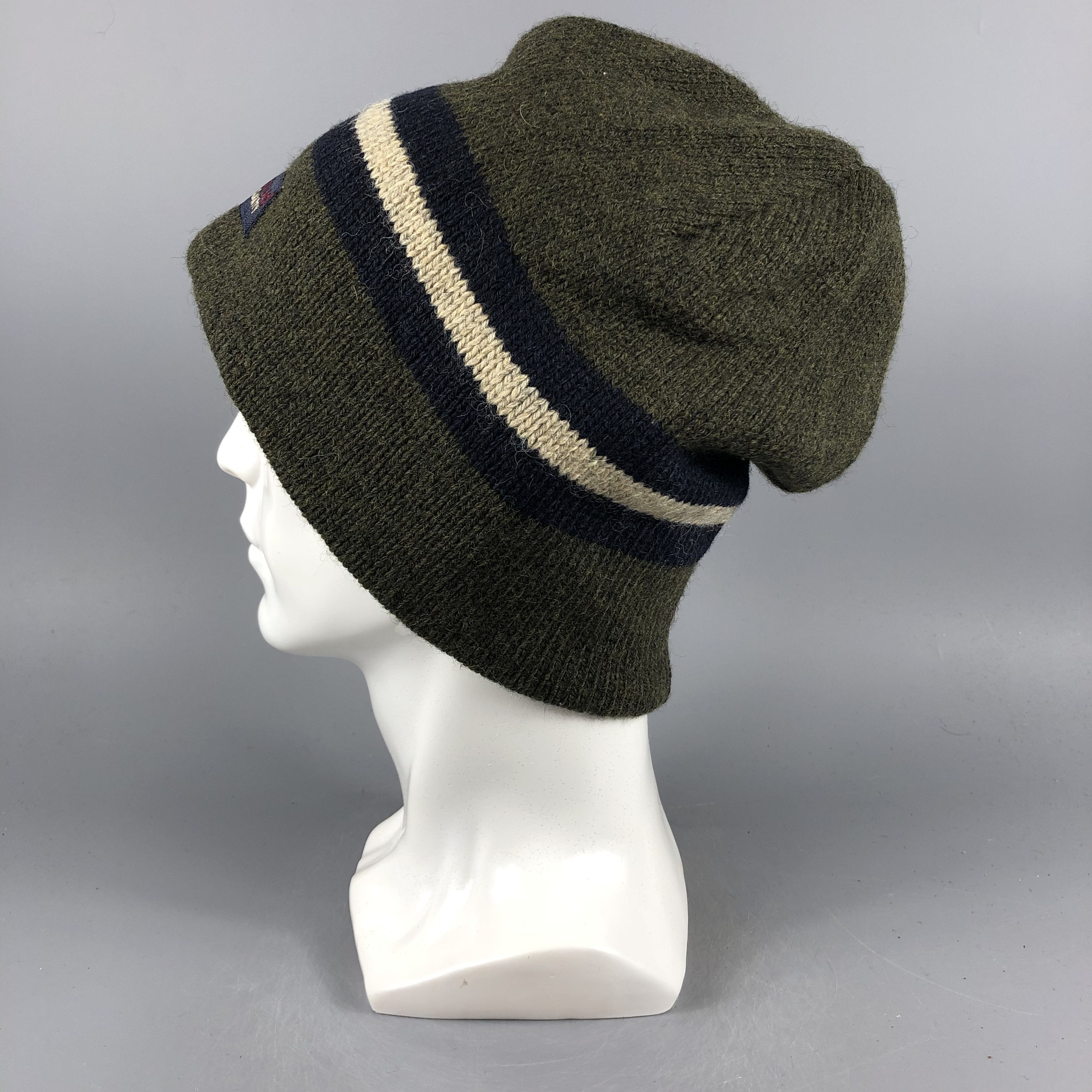 Eddie Bauer × Vintage Eddie Bauer Stripe Beanie Snow Hat Snow Cap -D1077 Size ONE SIZE - 2 Thumbnail