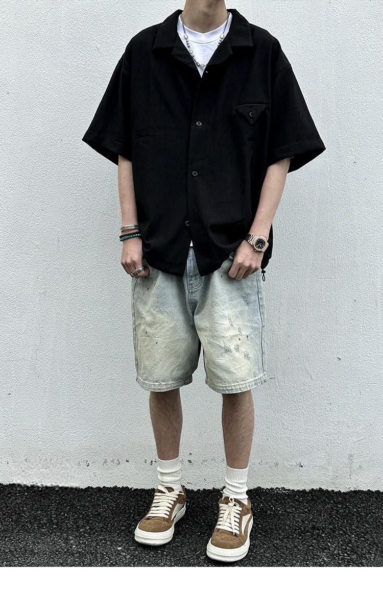 Japanese Brand × Vintage Cargo Denim Short Size US 35 - 2 Thumbnail