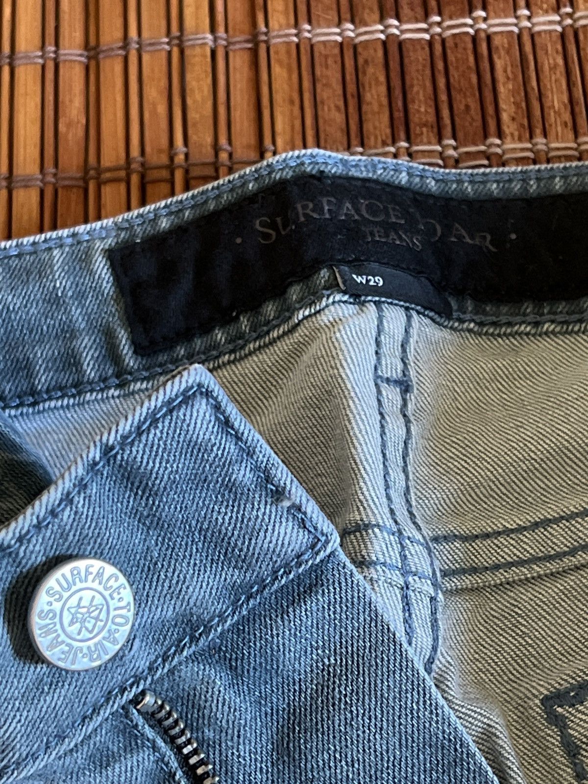 Surface To Air Surface to air jeans Light blue Dusted Denim Skinny jean Size 29" - 7 Thumbnail