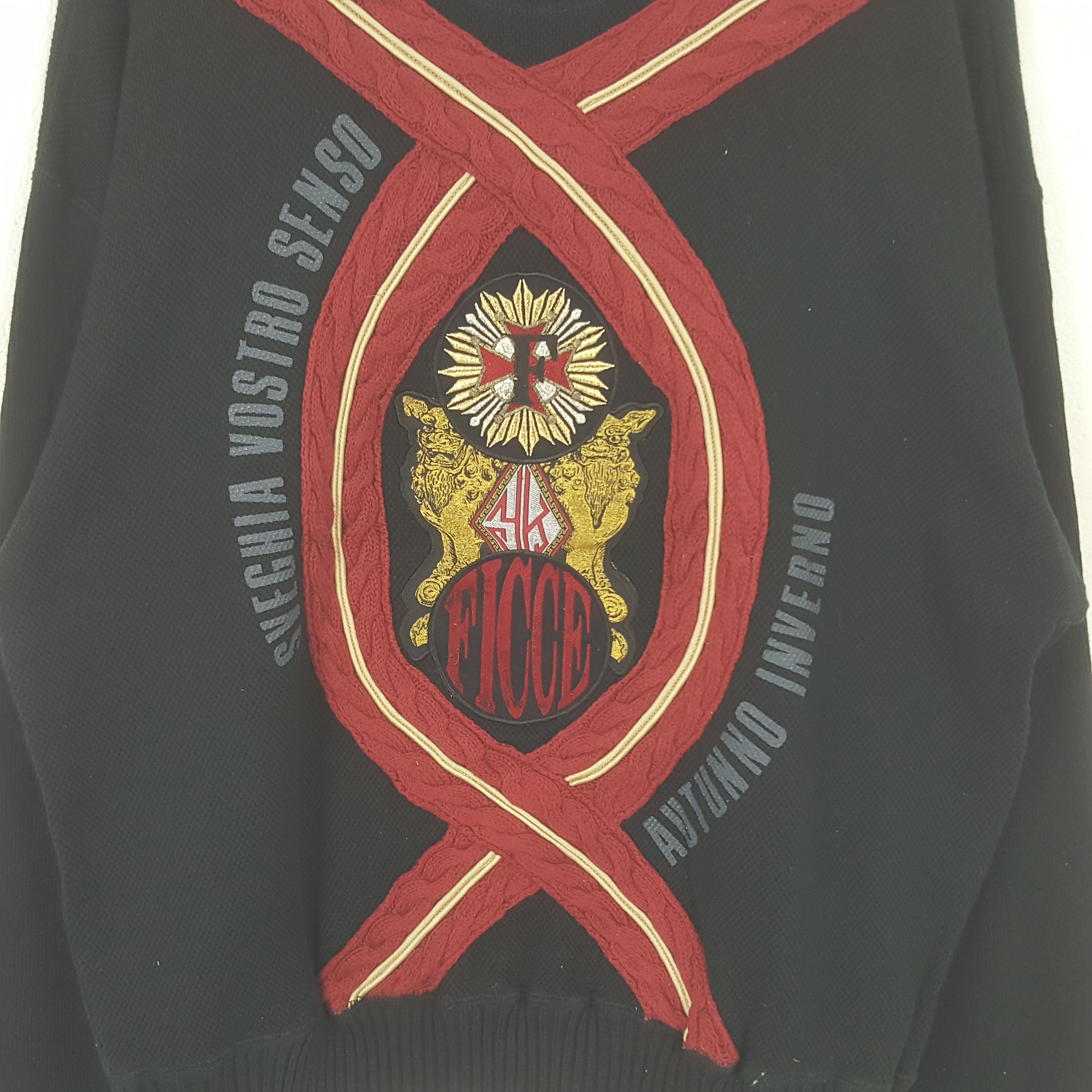 Designer Vintage Yoshiyuki Konishi Ficce Embroidery Sweatshirt RR8 Size US L / EU 52-54 / 3 - 2 Thumbnail